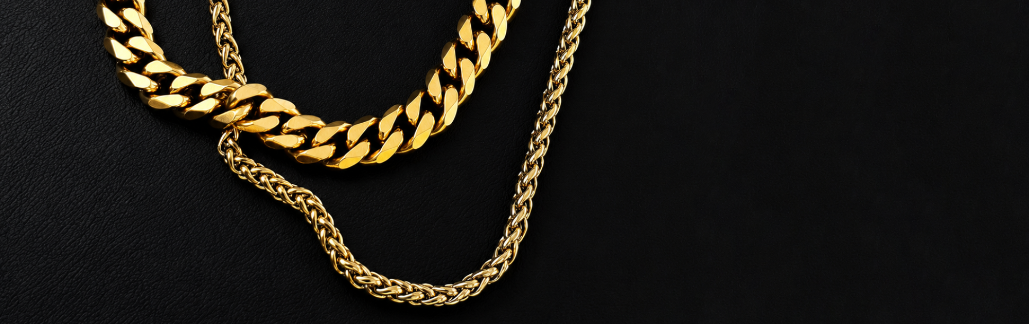 men's gold waterproof jewelry