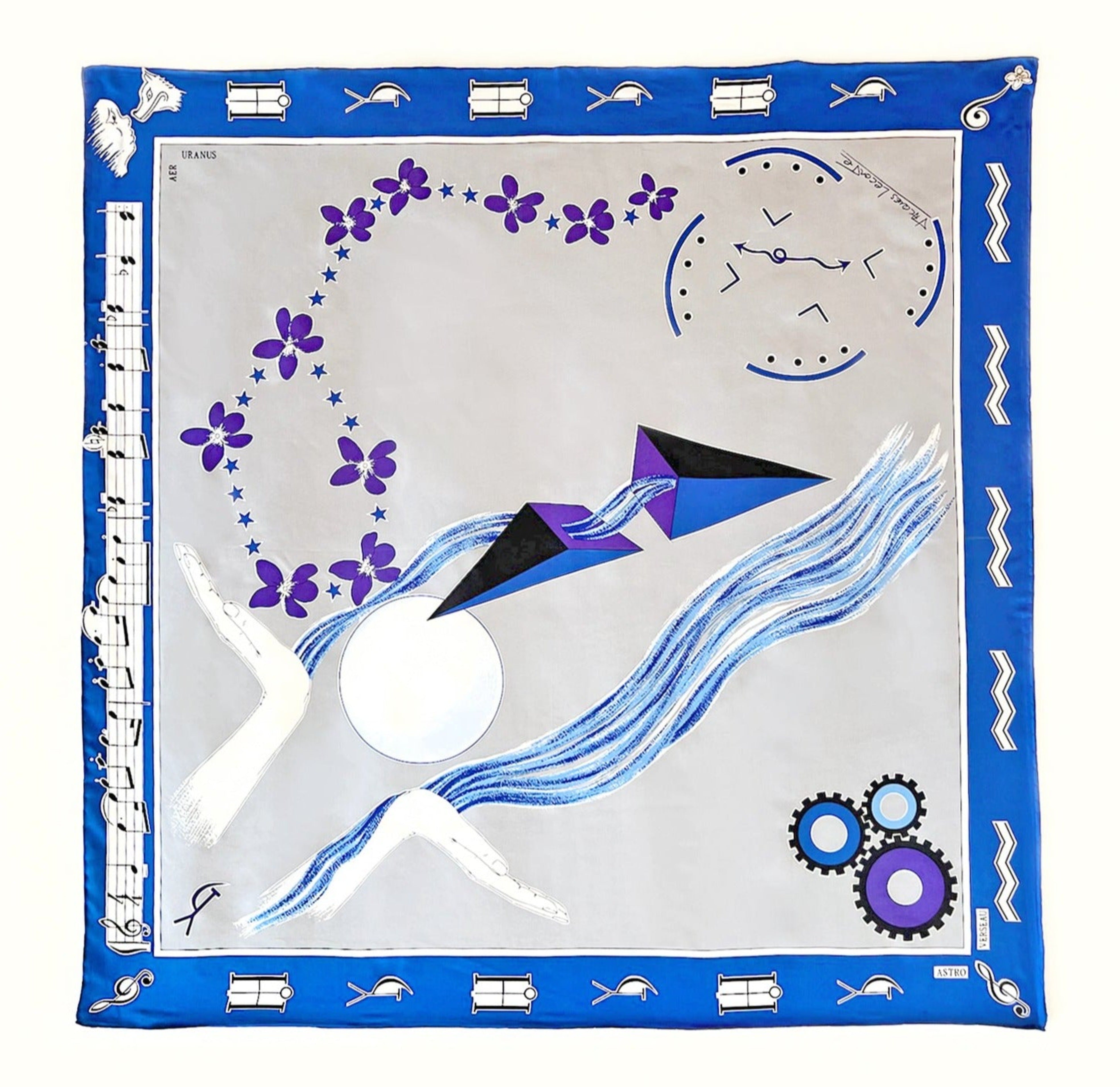 Aquarius silk scarf