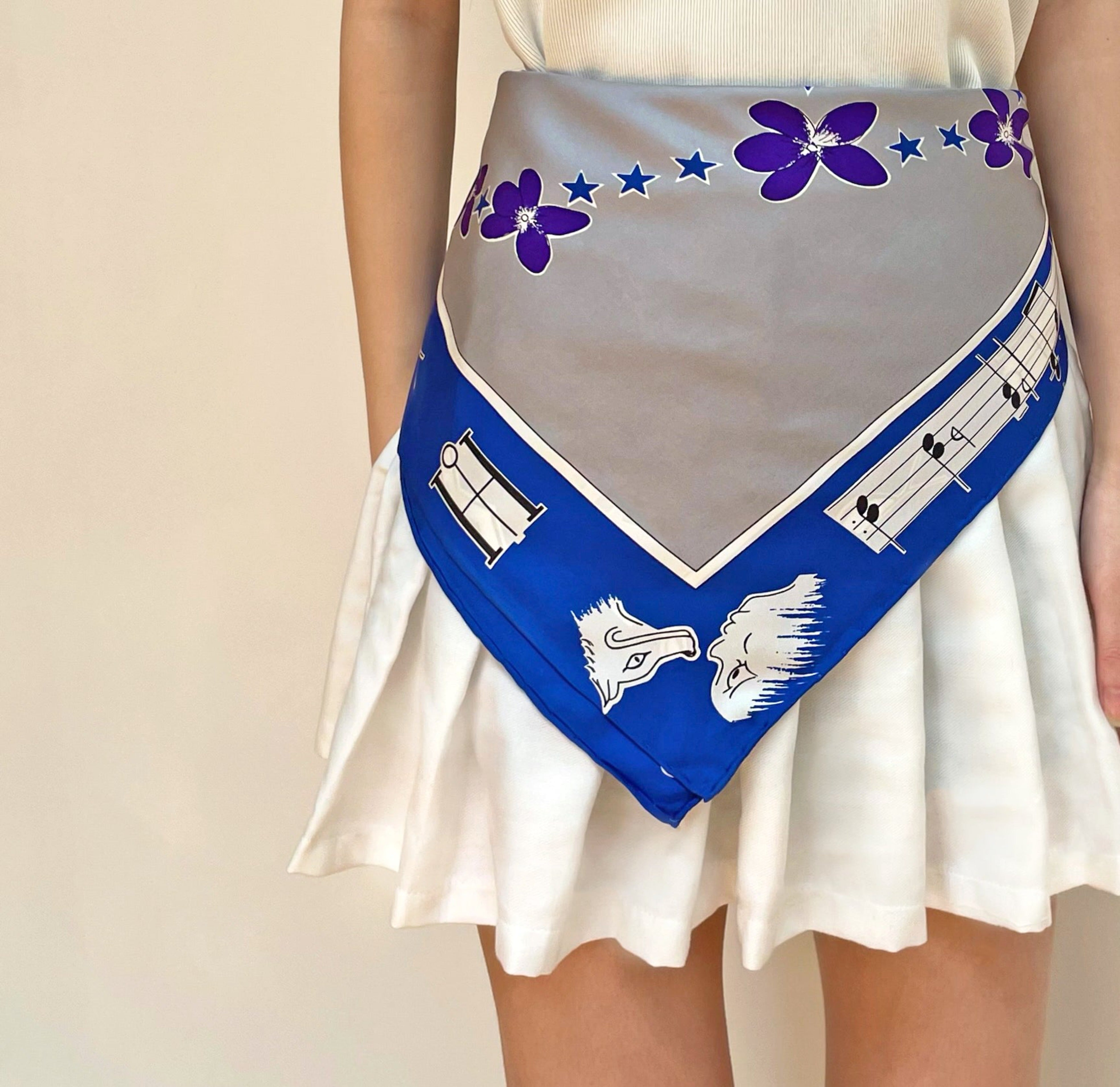 Aquarius silk scarf