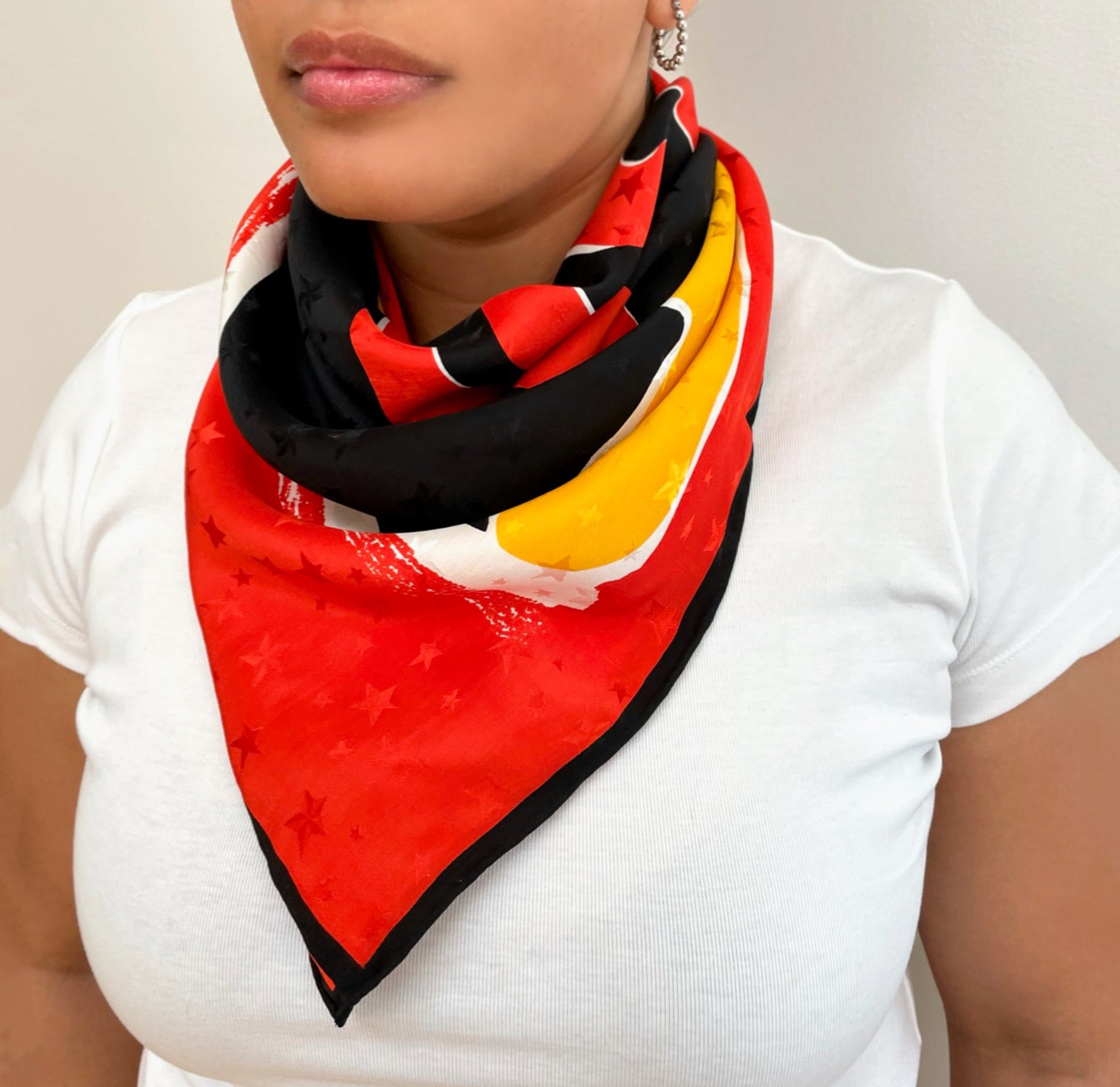 silk scarf aries jacquard