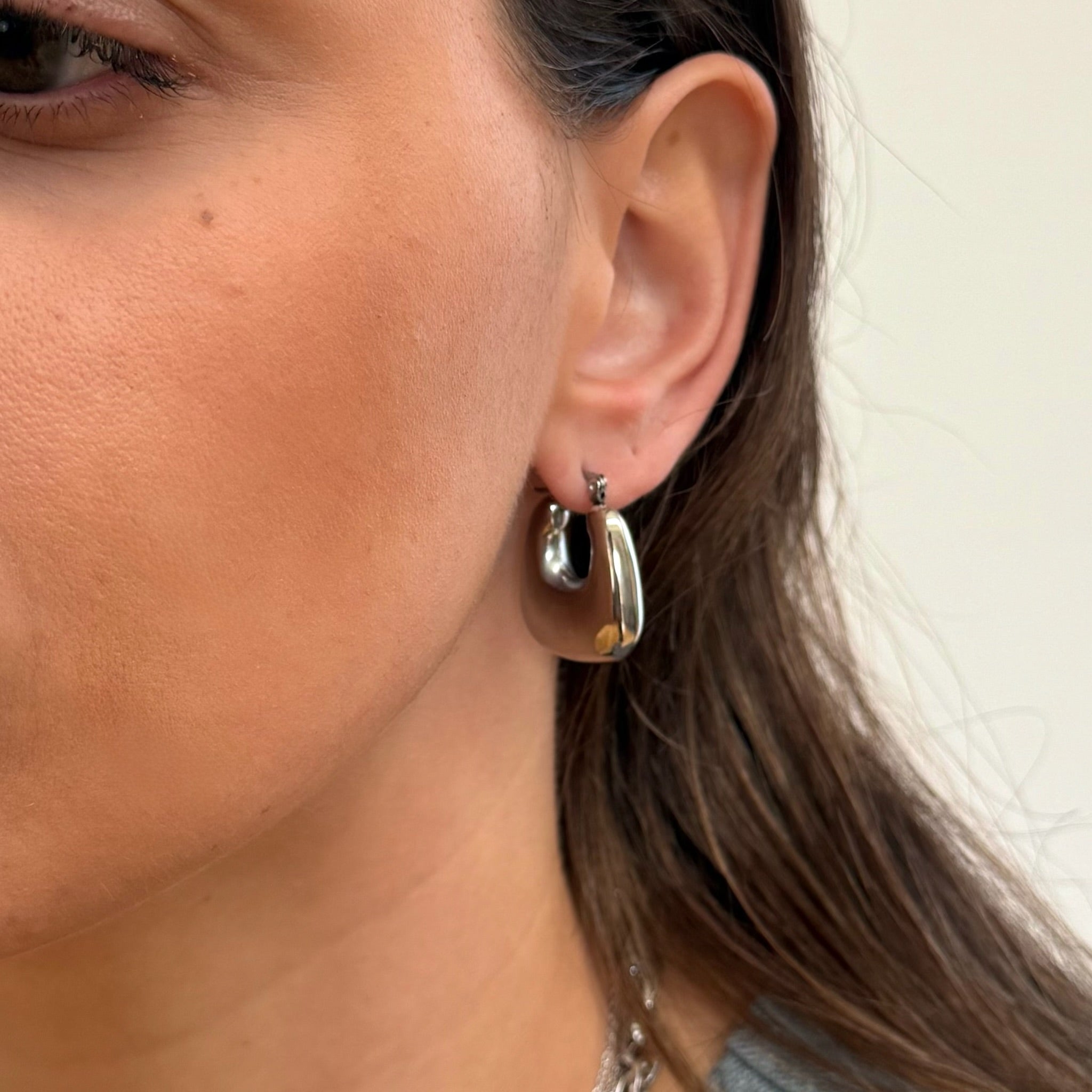 SILVER PURSE HOOP EARRINGS SAMPLE