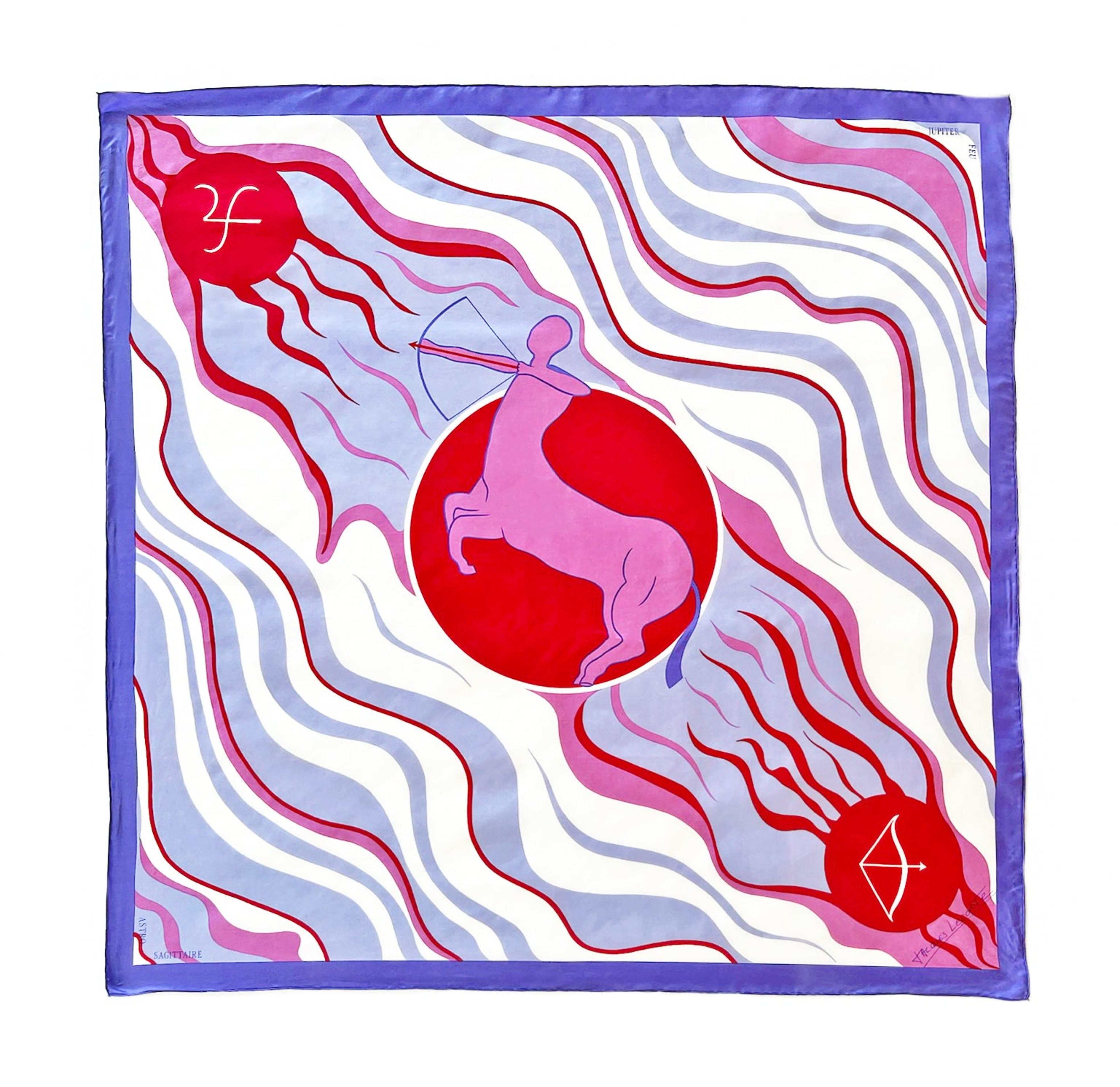 Sagittarius silk scarf