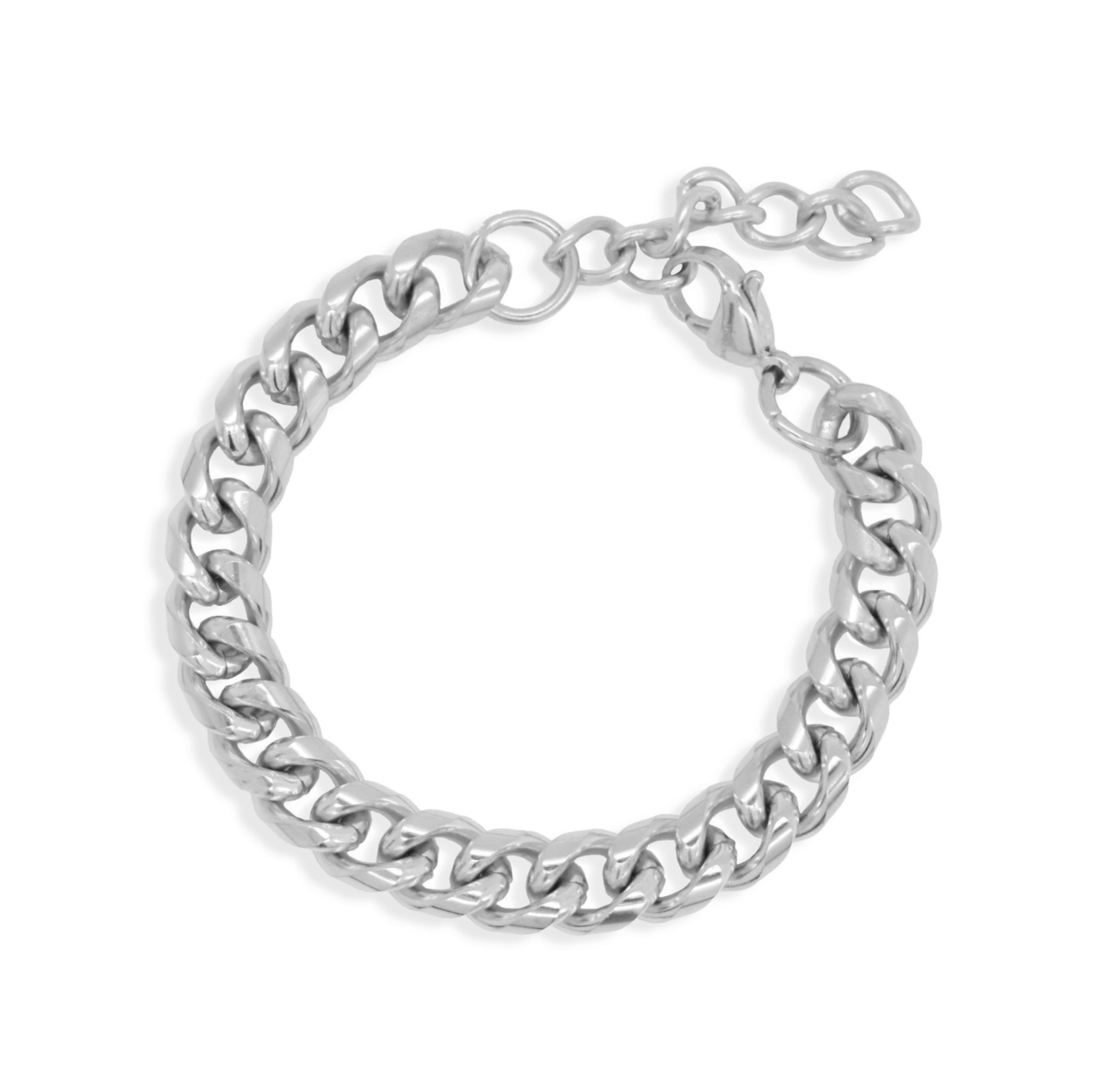 chunky silver chain bracelet