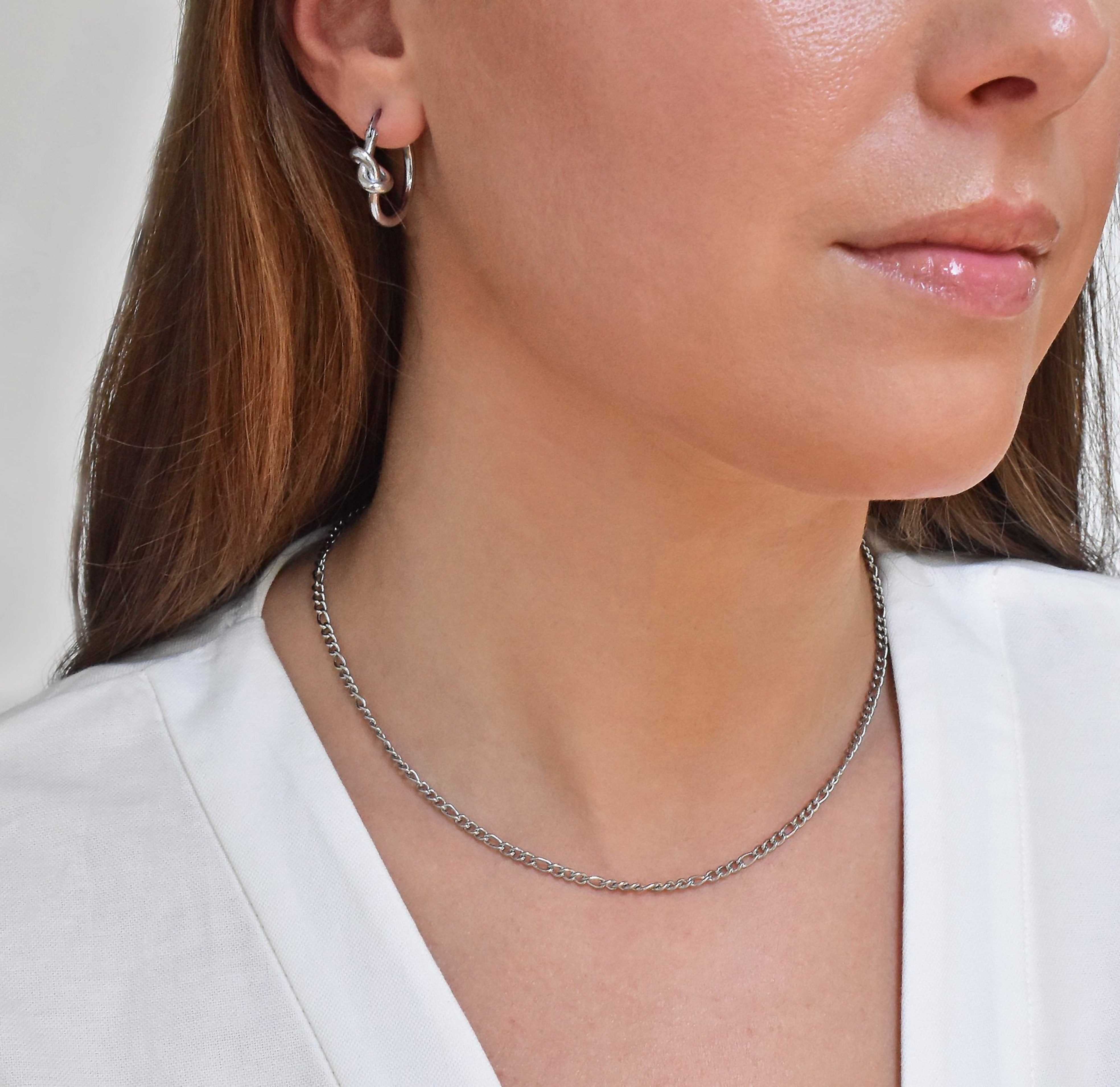 dainty silver chain necklace waterproof