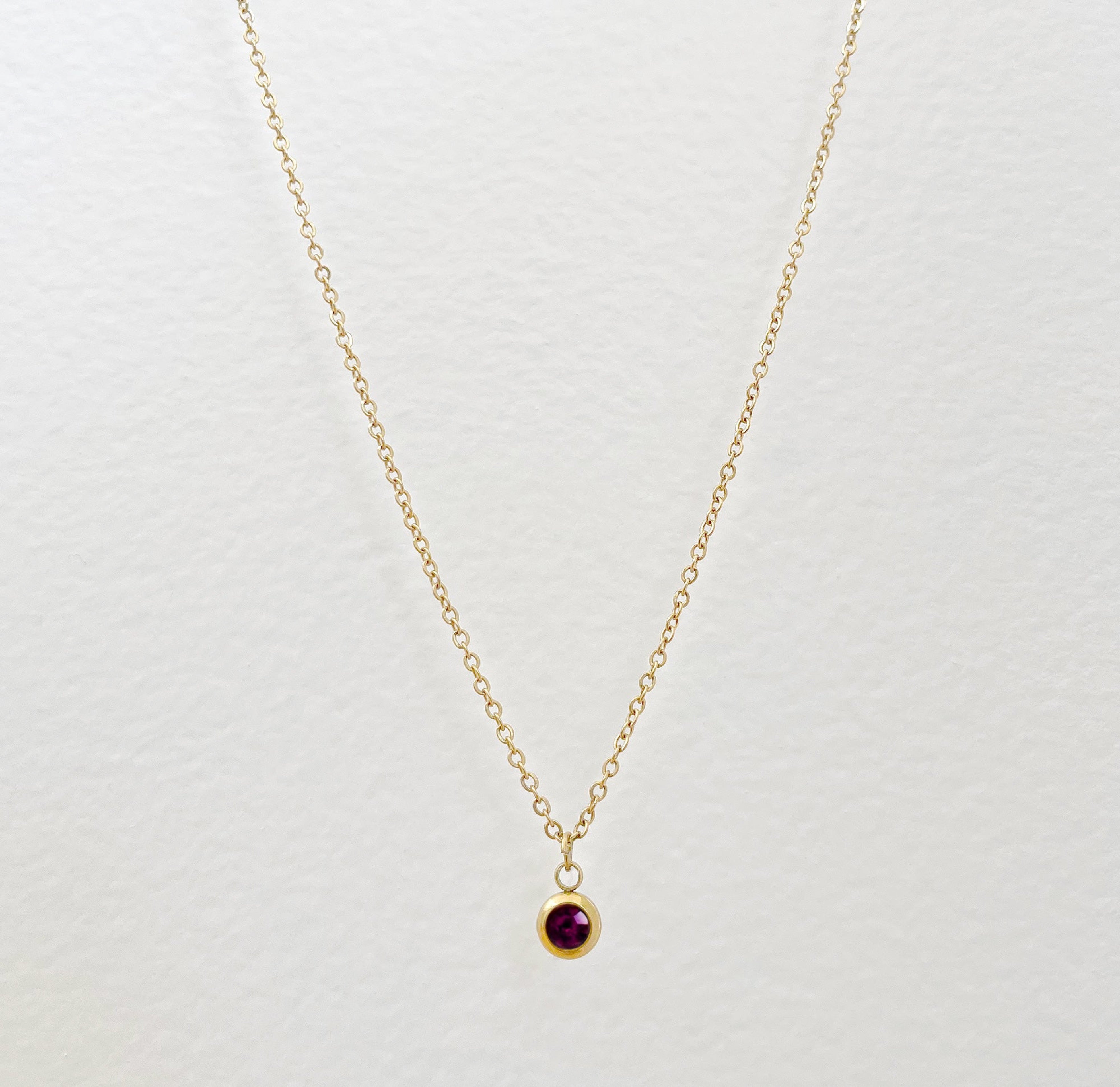 FEBUARY BIRTHSTONE PENDANT NECKLACE - SAMPLE