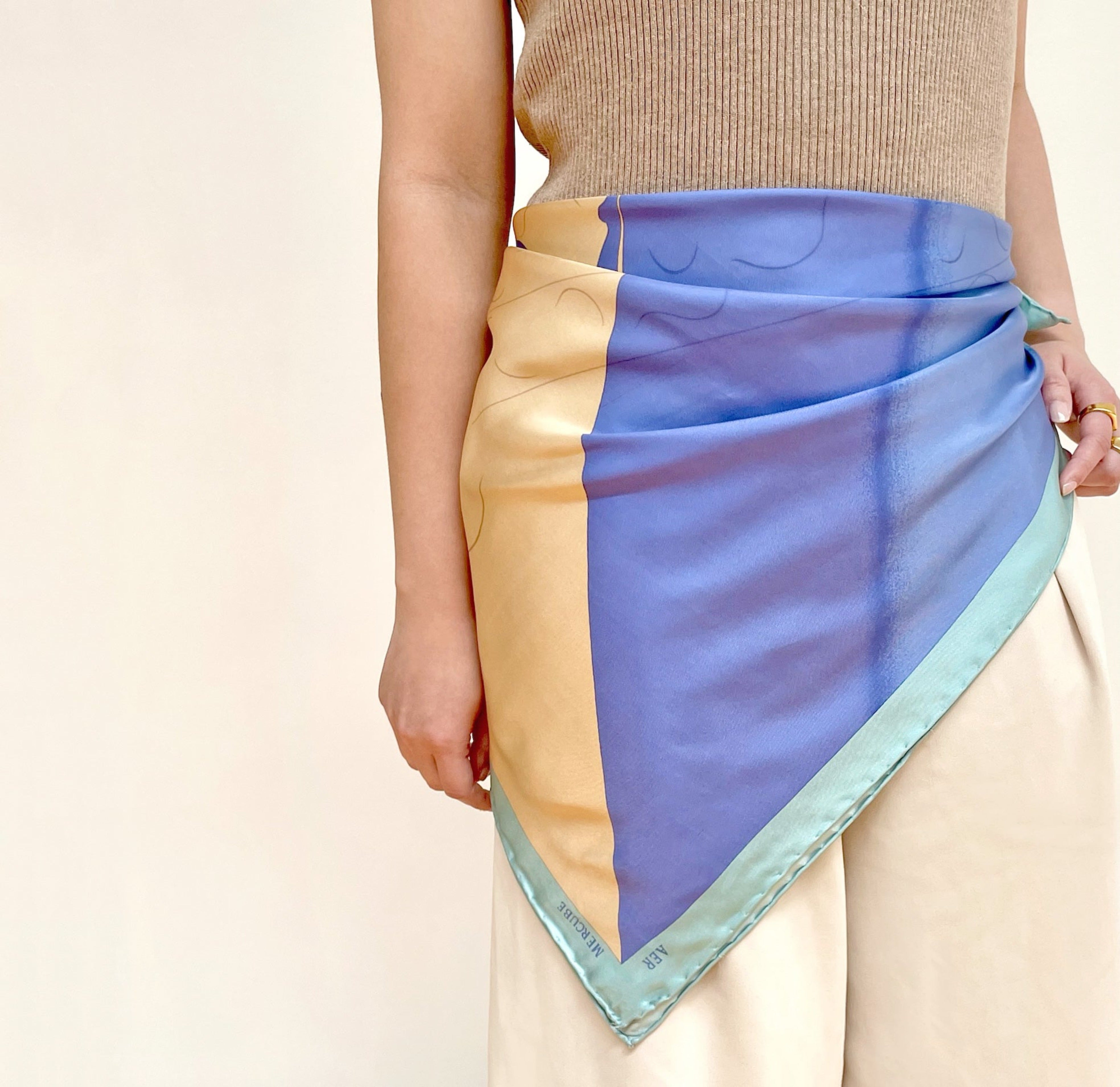Gemini silk scarf