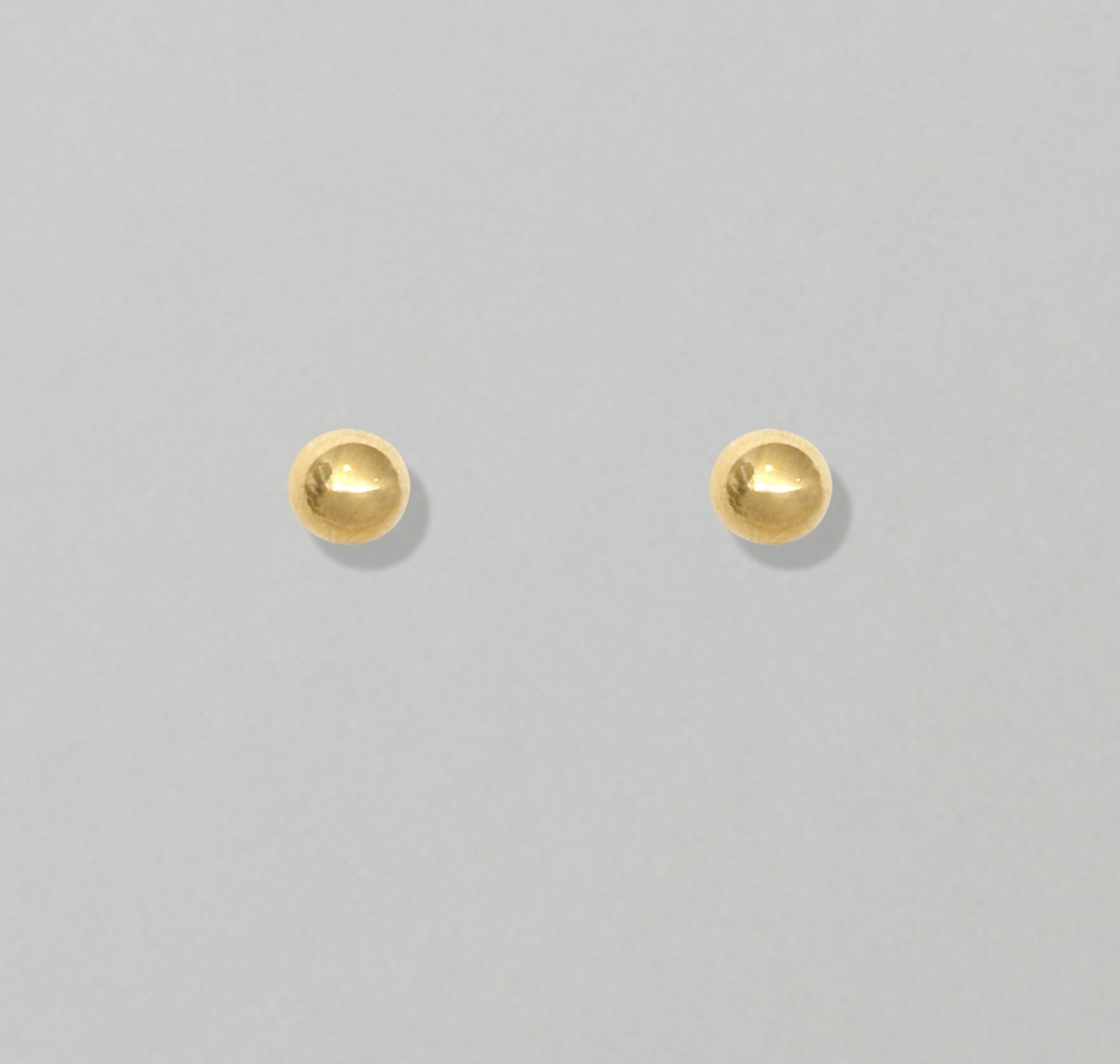 gold ball stud screw back earrings mens waterproof jewelry