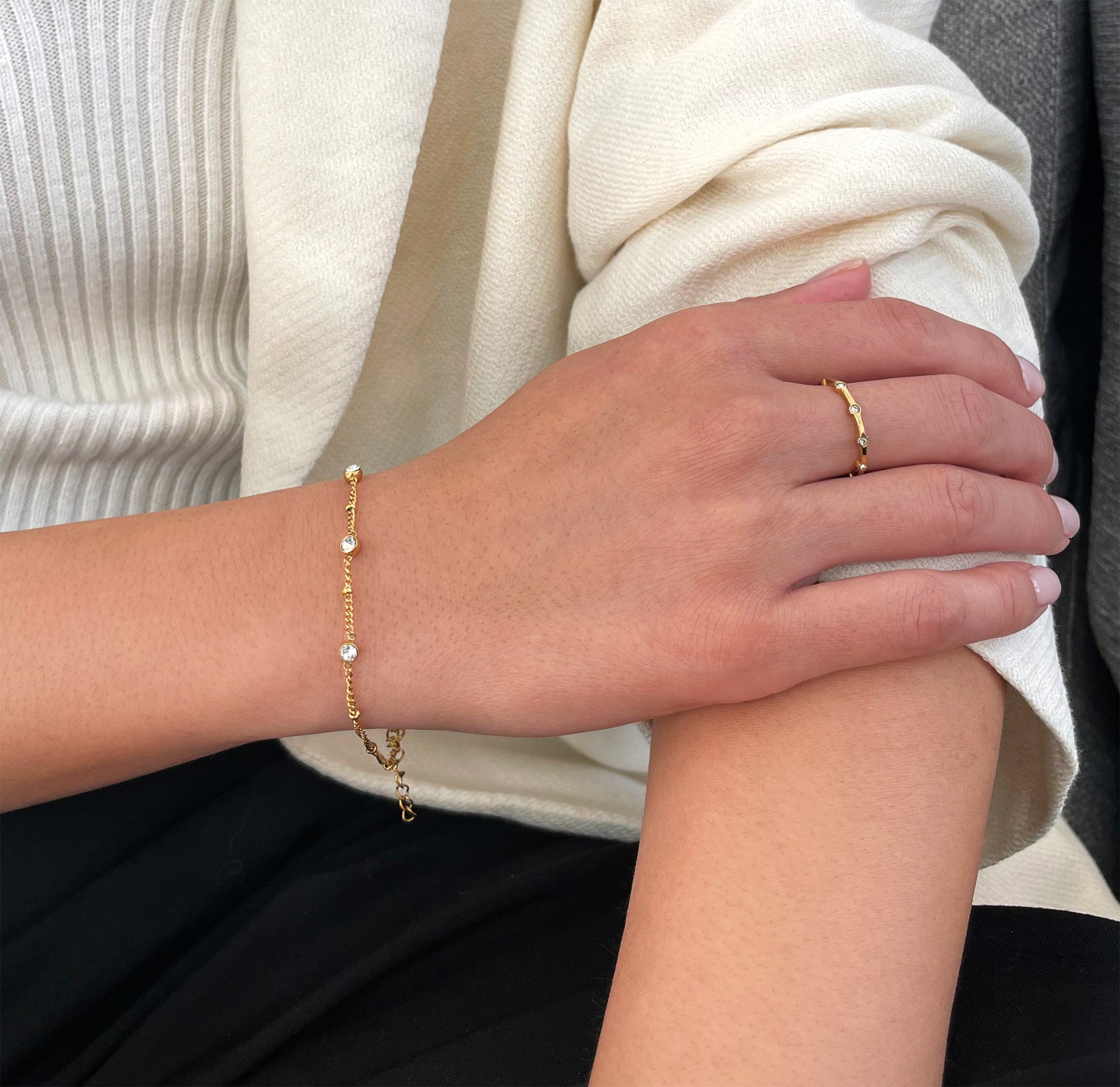 DAINTY SATELLITE CHAIN BRACELET WATERPROOF JEWELRY