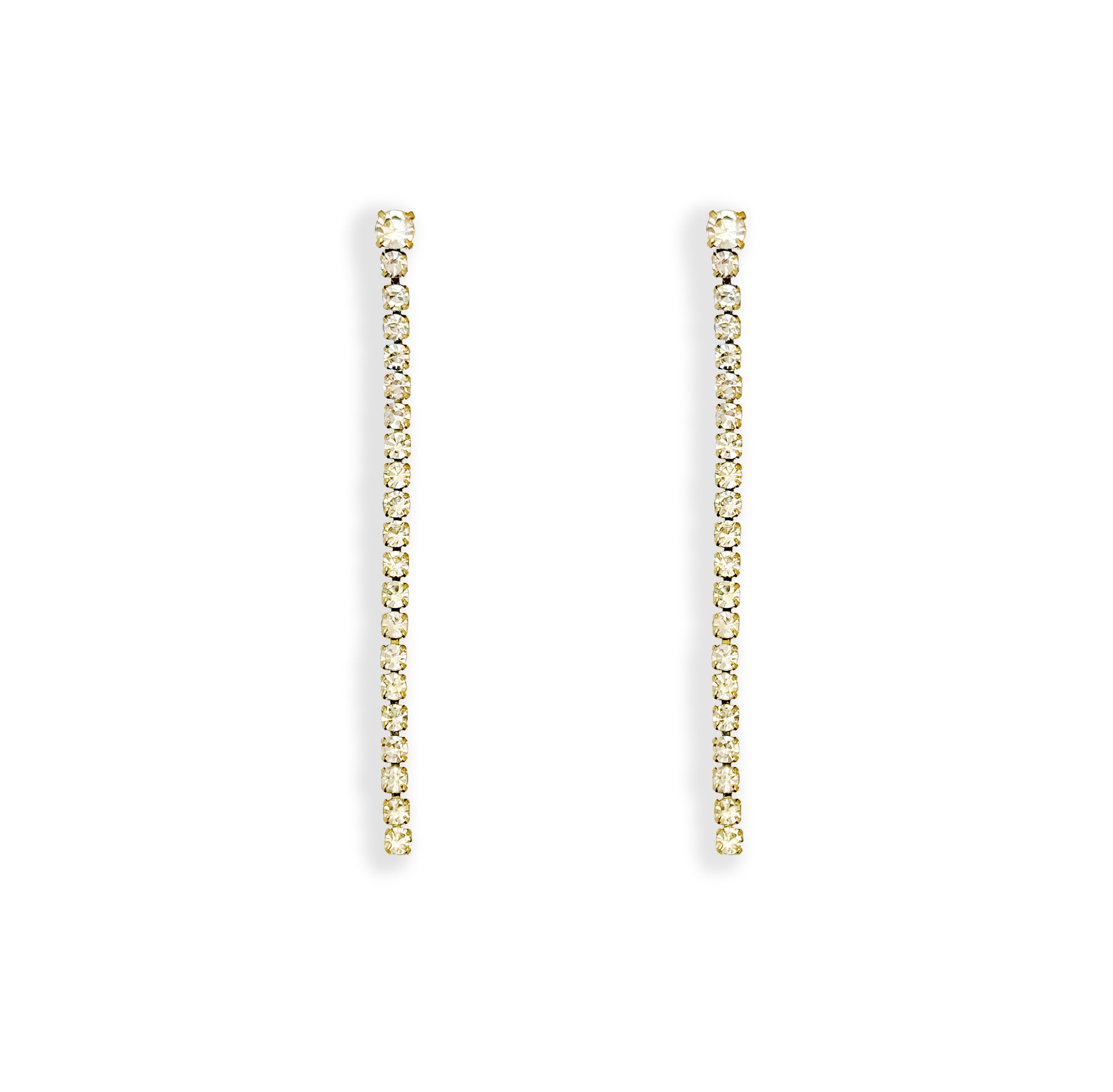 SKYLER GOLD TENNIS DROP EARRINGS SAMPLE