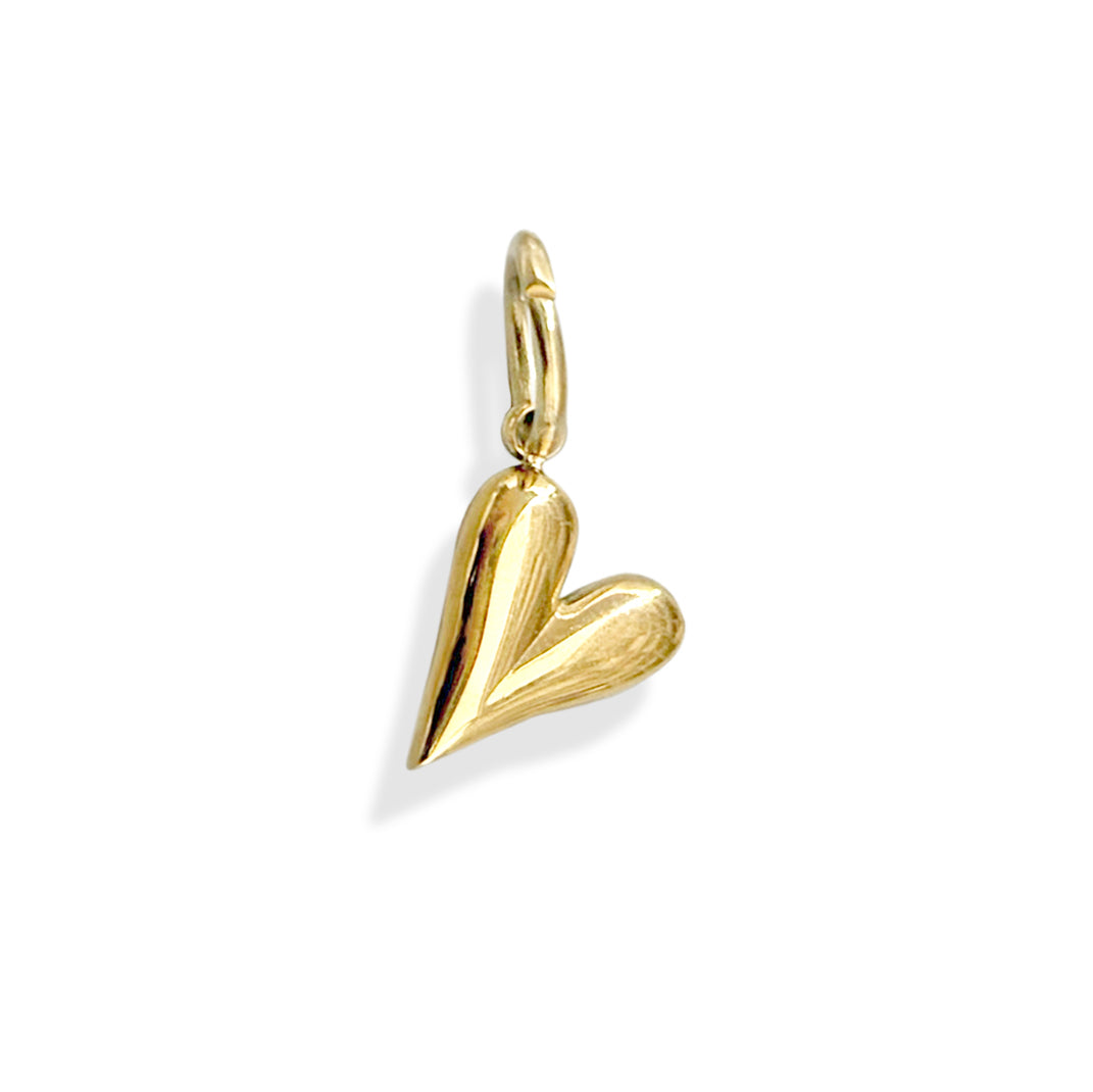 gold heart sadie charm waterproof jewelry