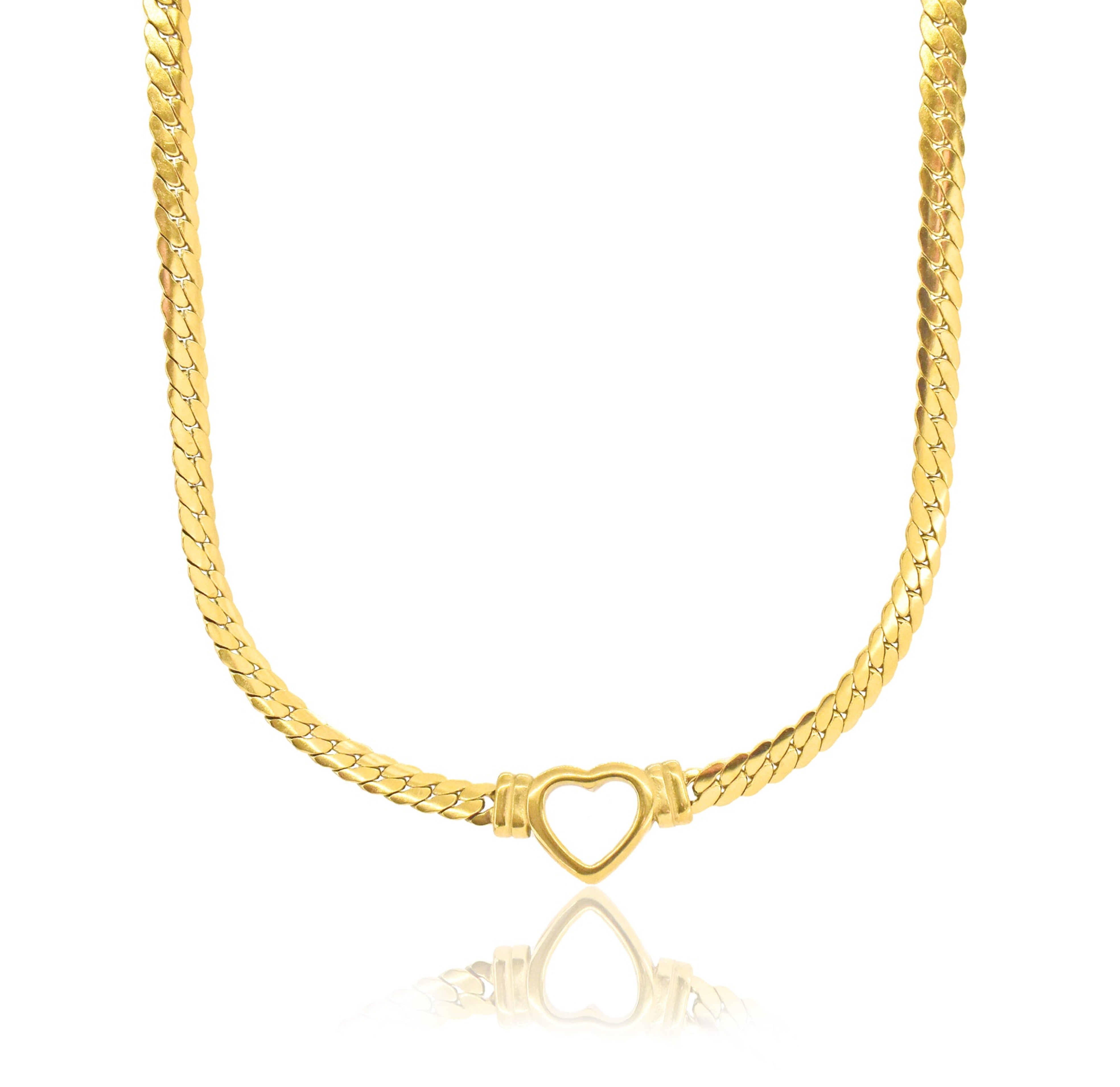 heart choker waterproof necklace