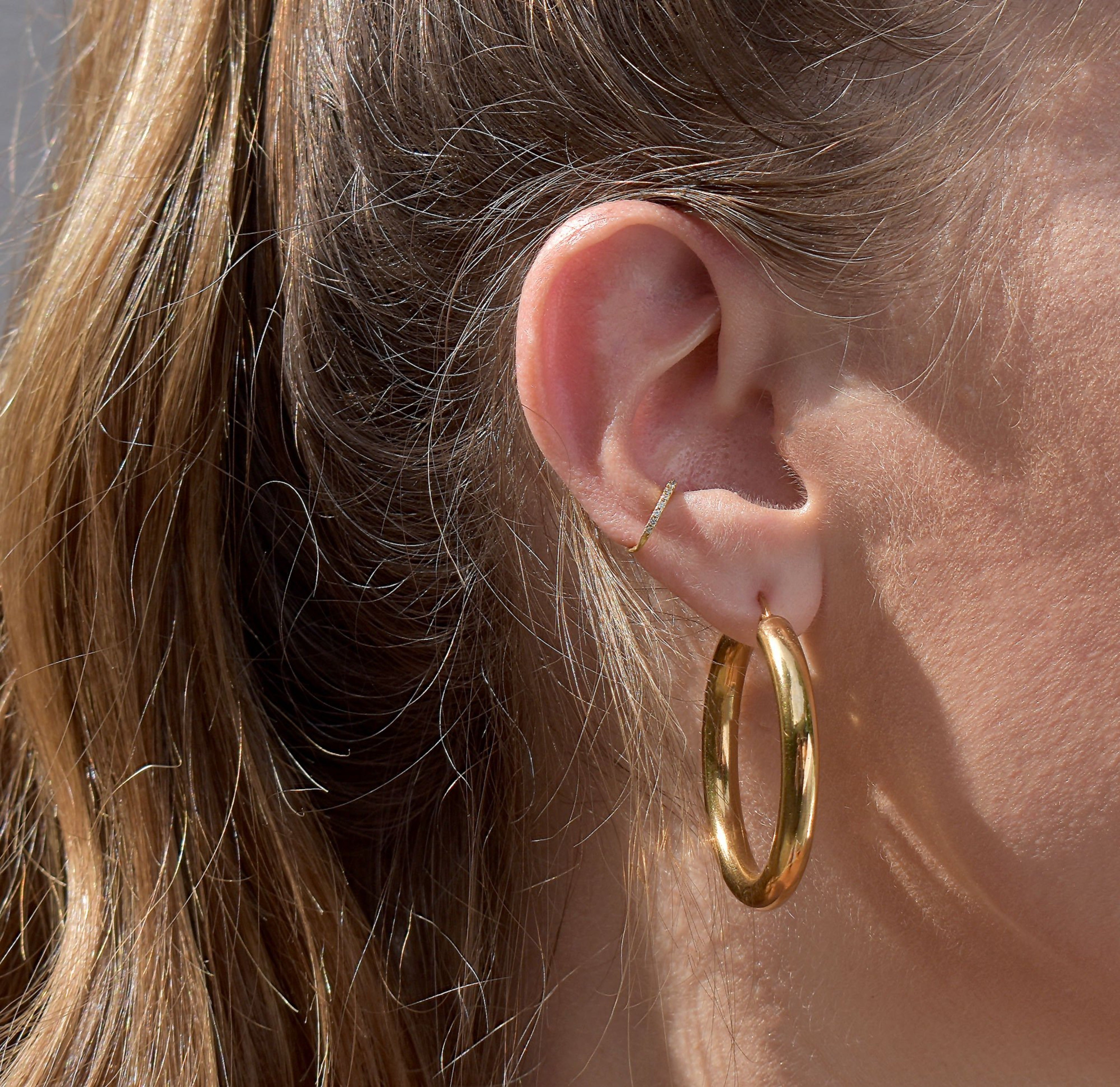 gold hoop earring