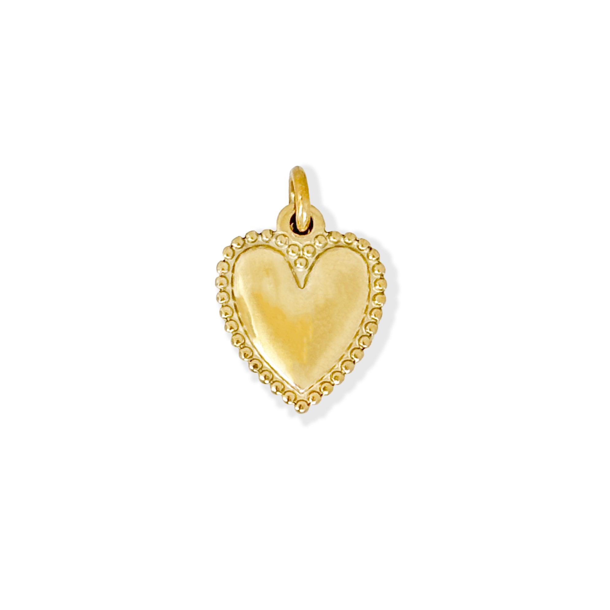 GOLD LACE HEART PENDANT CHARM