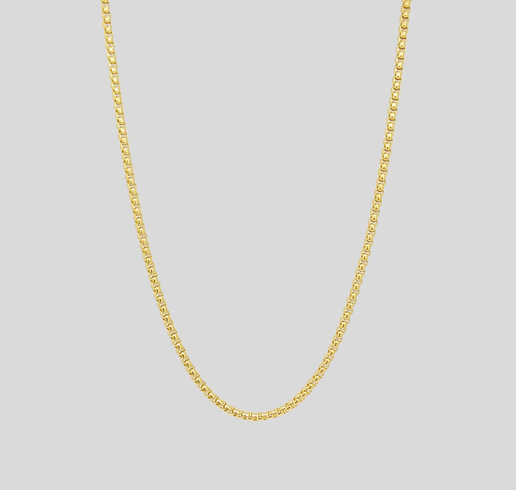 gold rolo chain necklace mens watereproof jewelry