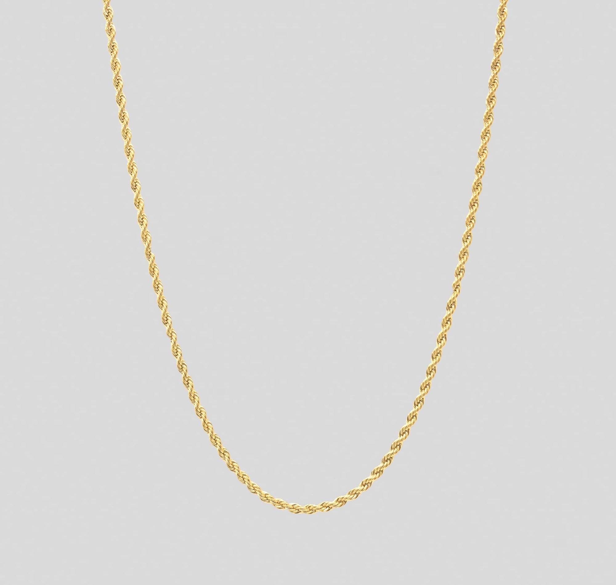 thin gold rope chain mens waterproof jewelry