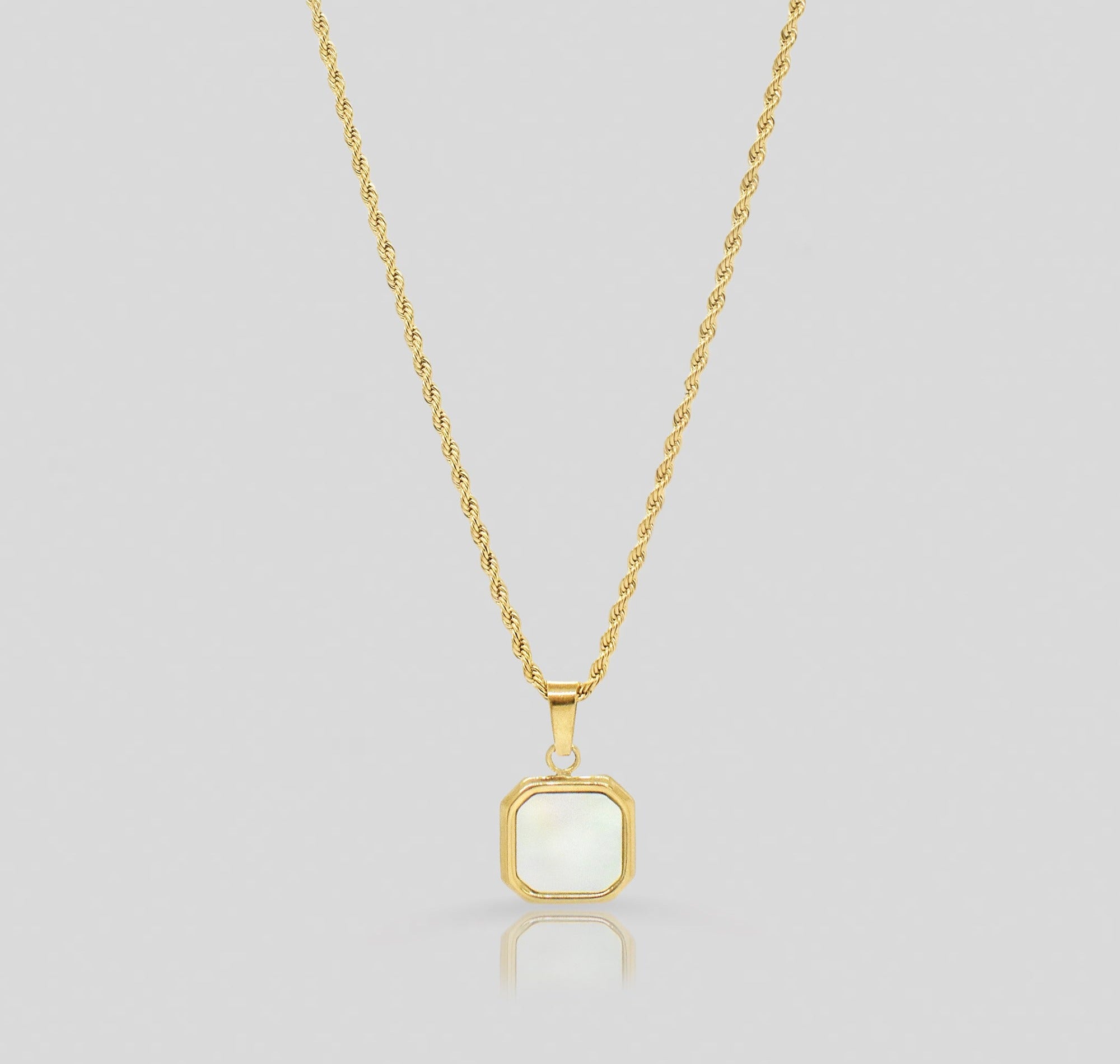 gold-pearl-pendant-necklace-stack-mens-waterproof-jewelry