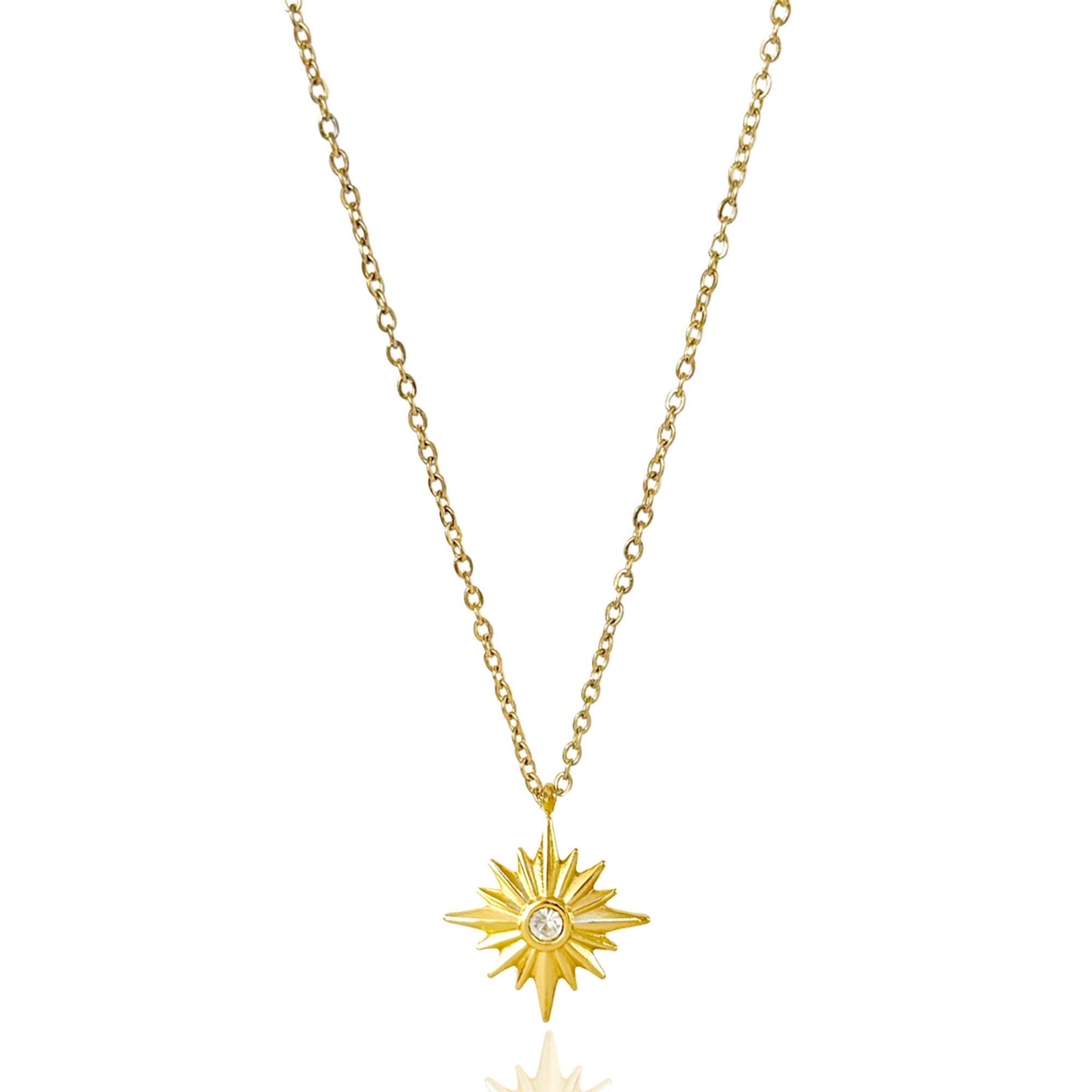 AUBREY GOLD STARBURST PENDANT NECKLACE SAMPLE