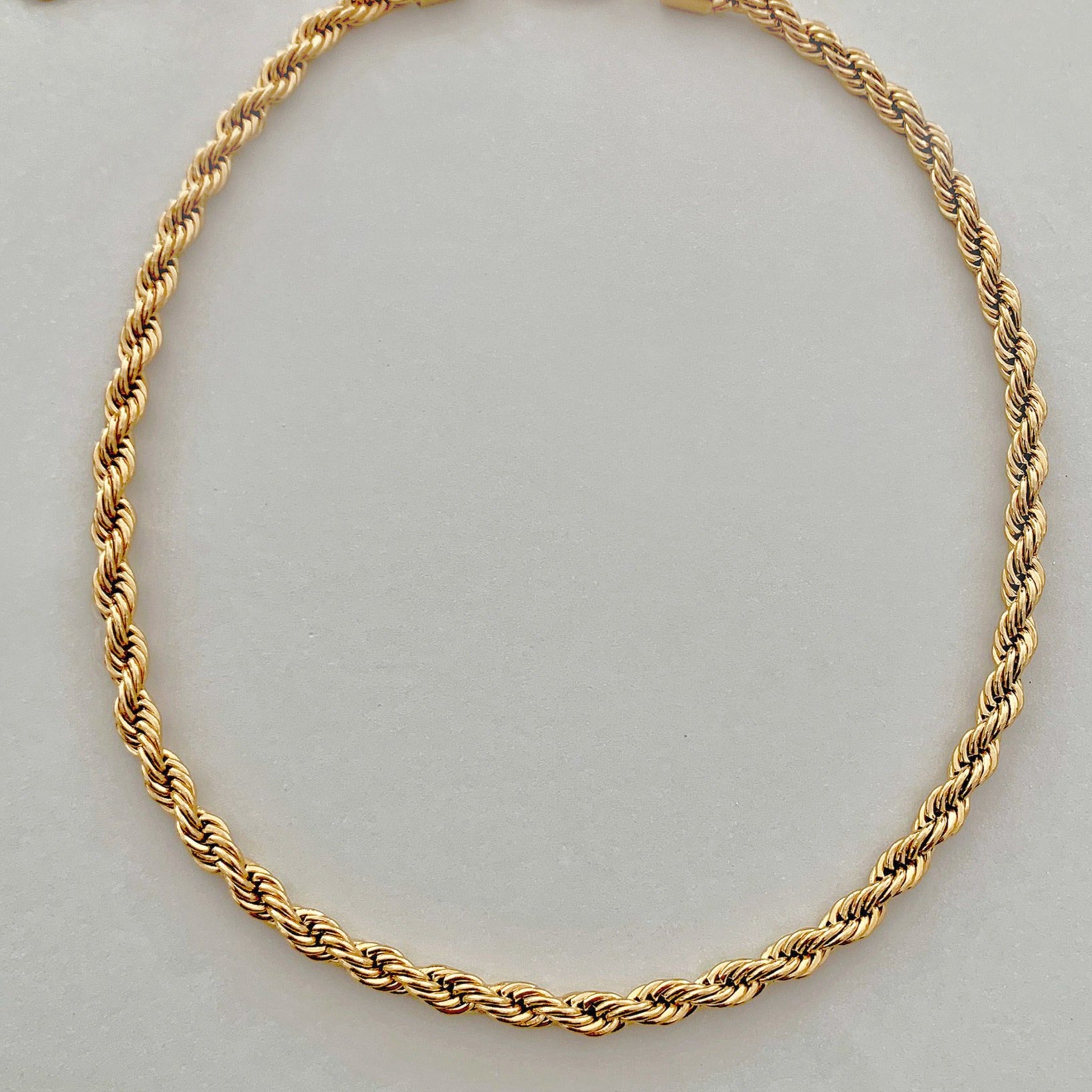 GOLD ROPE CHAIN NECKLACE - SAMPLE