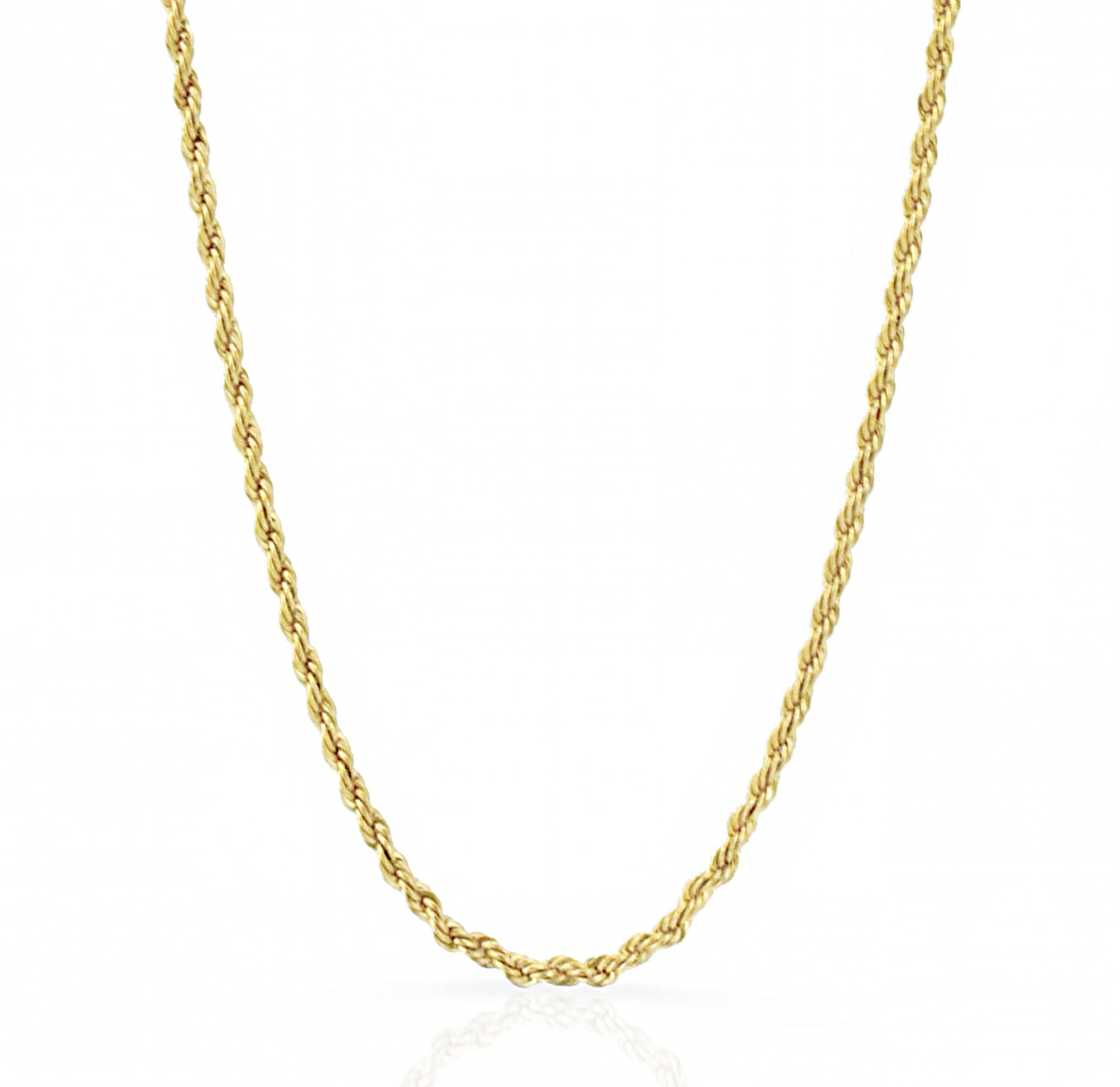 THIN Gold rope chain necklace waterproof