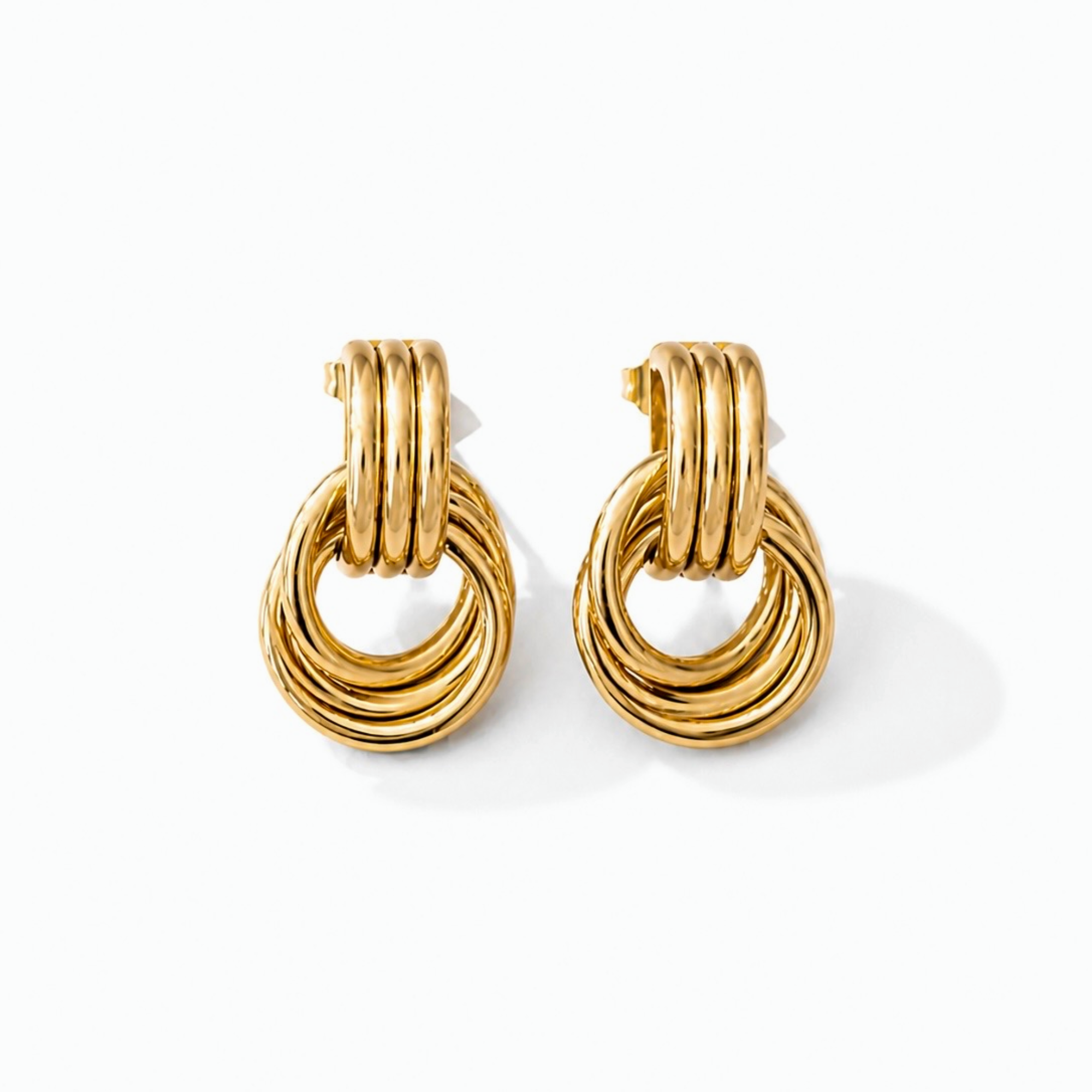 gold door knocker earrings waterproof jewelry