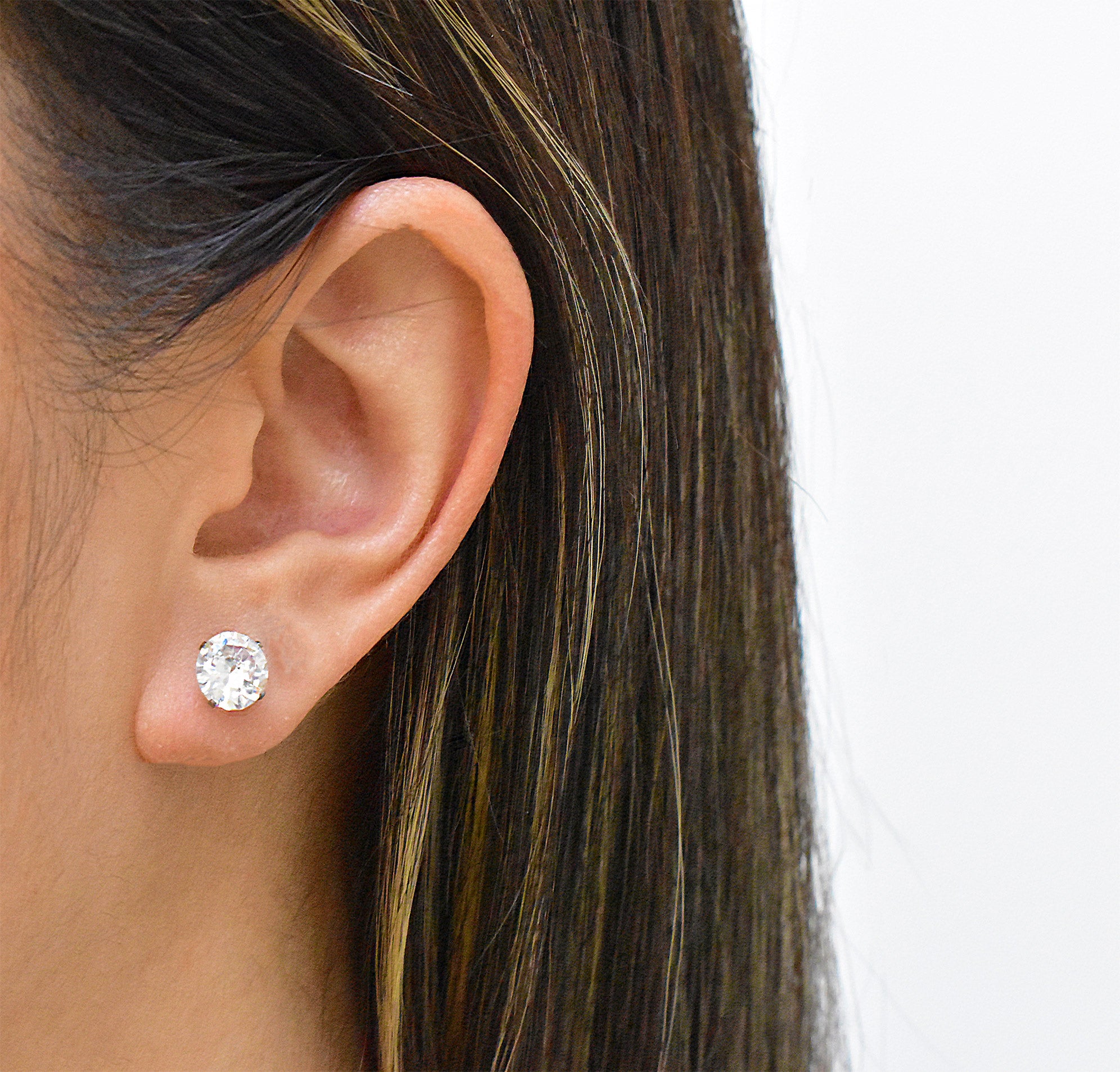 PARIS CZ DIAMOND EARRINGS - SILVER