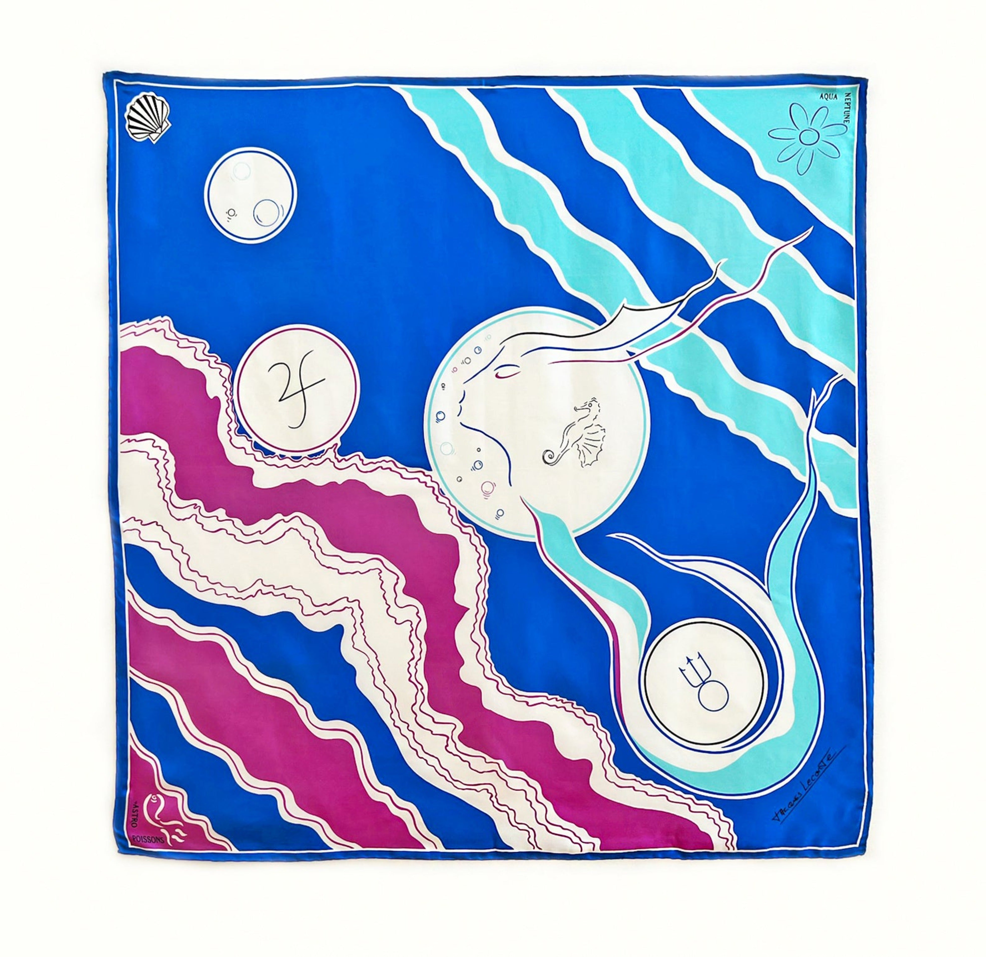 Pisces silk scarf