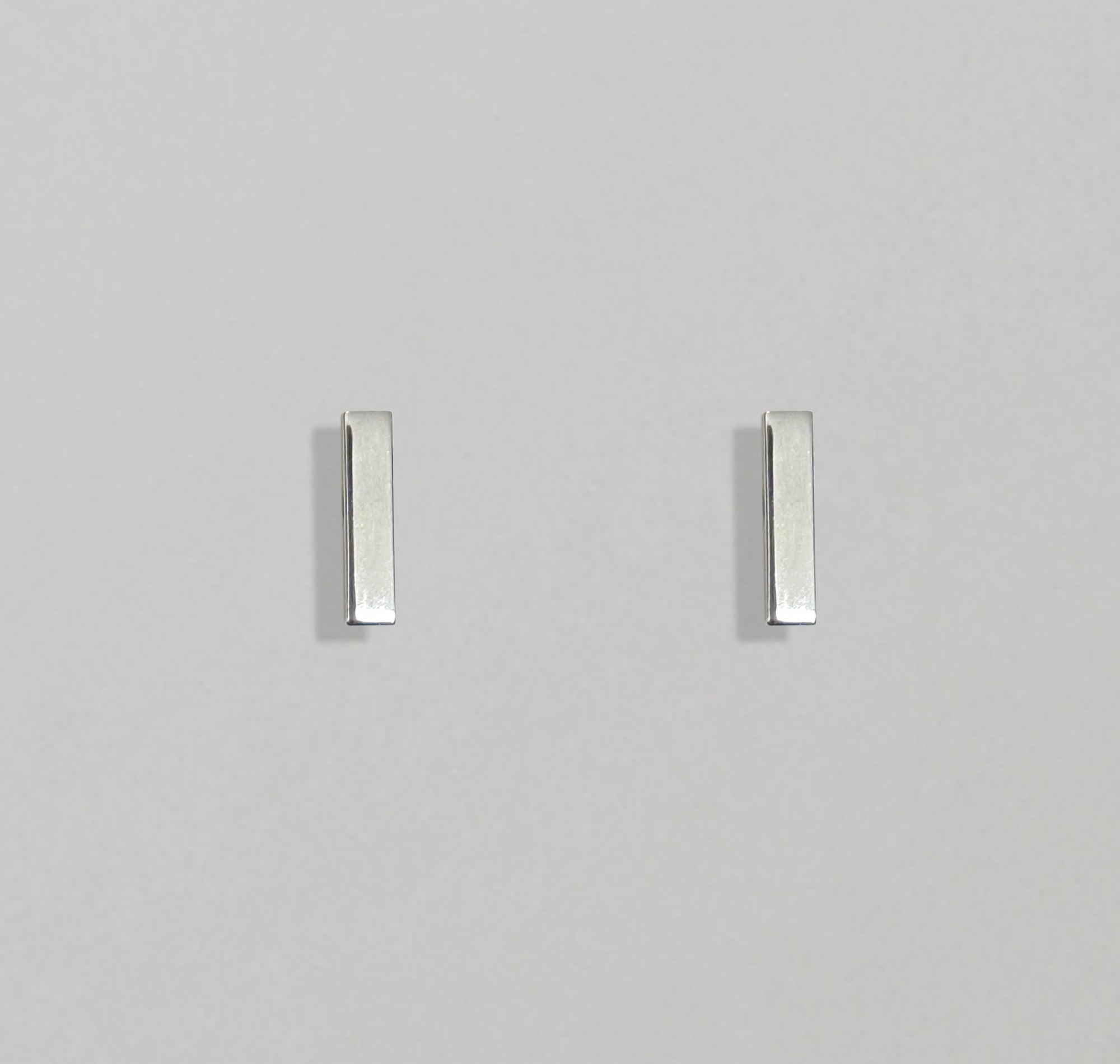 silver bar earrings mens waterproof jewelry