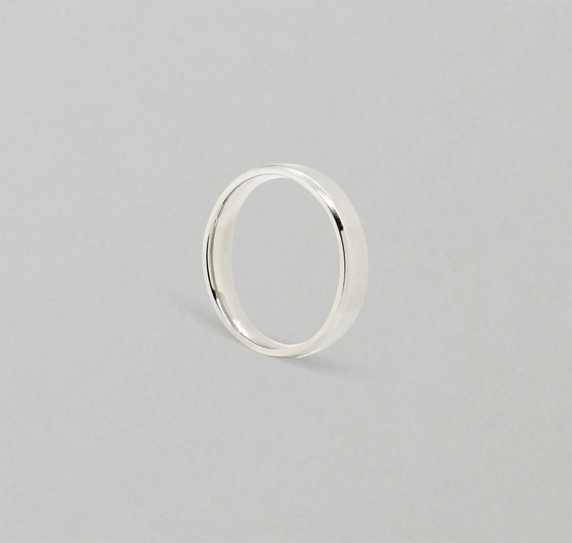 silver ring band mens waterproof jewelry