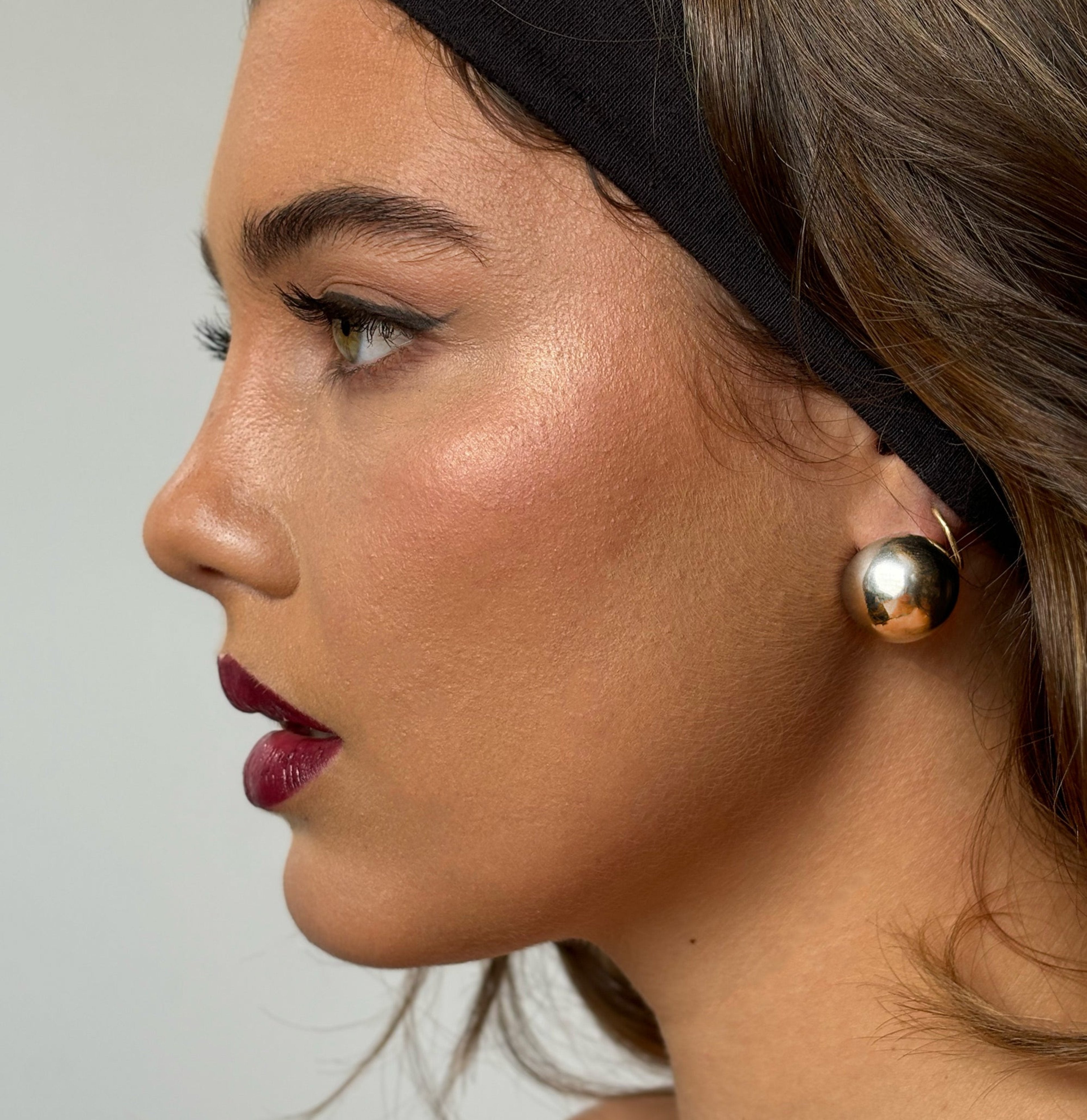 MARYLYN SILVER DOME EARRINGS SAMPLE