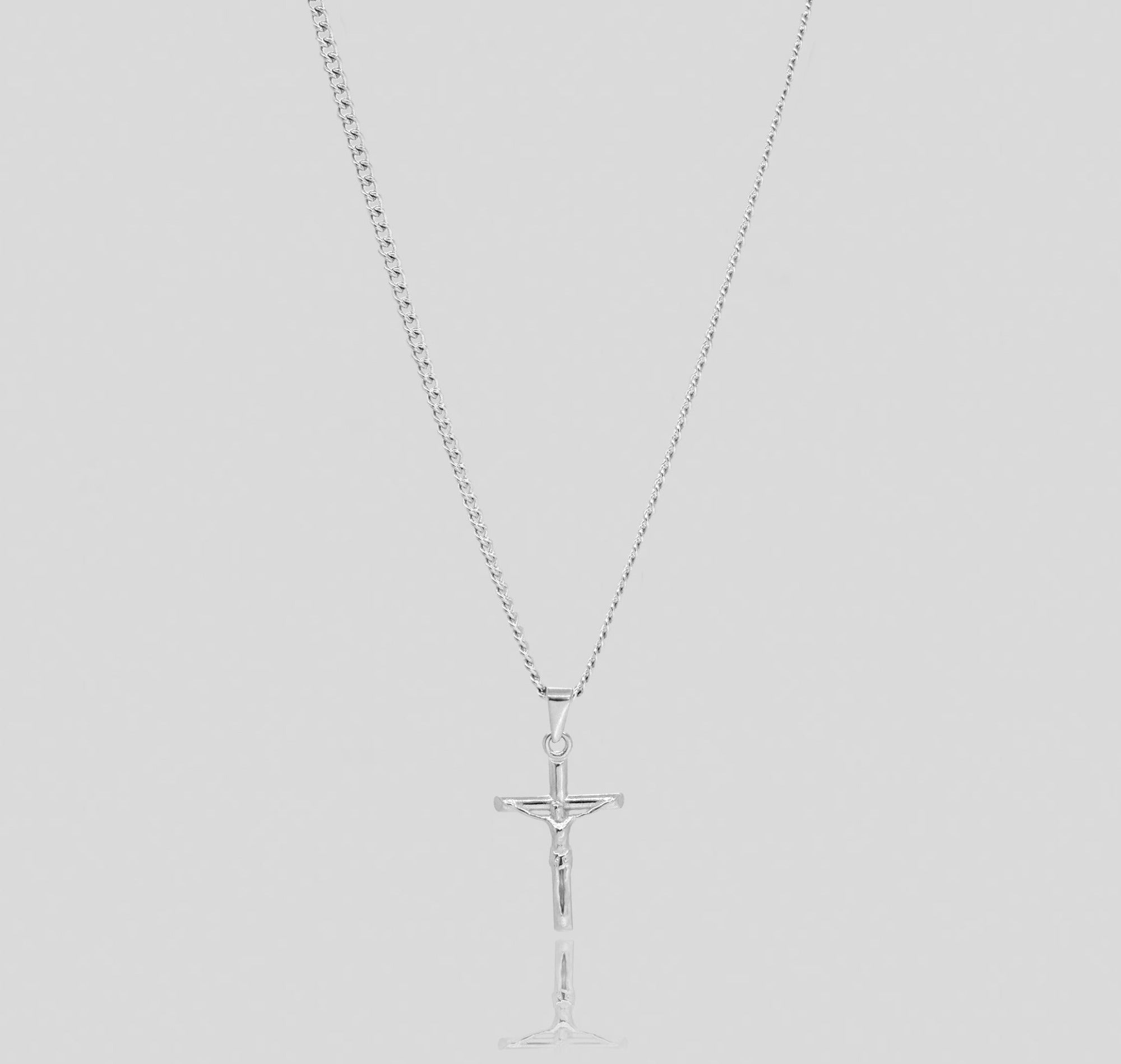 silver jesus pendant men necklace waterproof jewelry