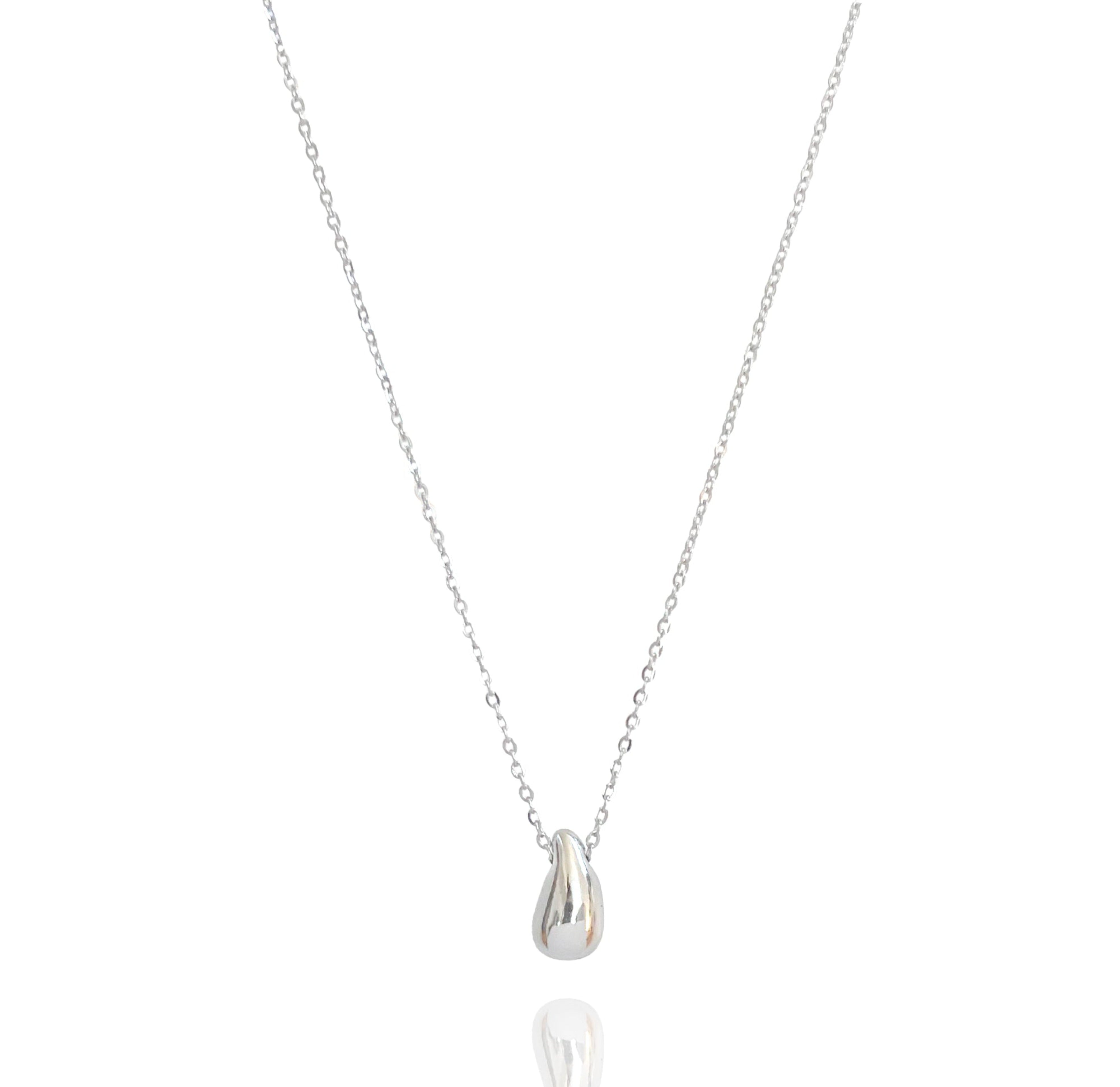 PENELOPE SILVER TEAR DROP PENDANT NECKLACE SAMPLE