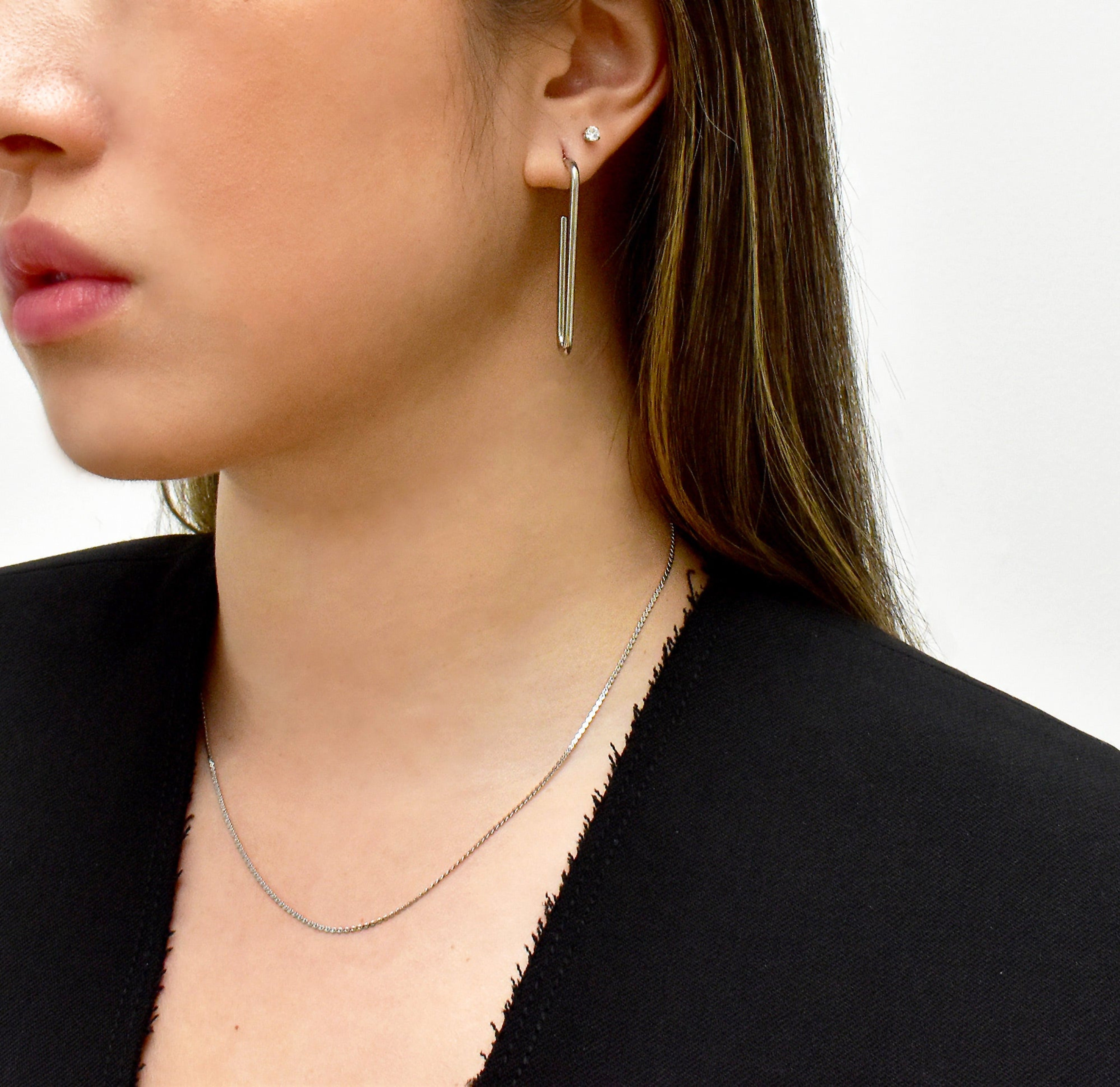 silver thin chain necklace waterproof jewelry