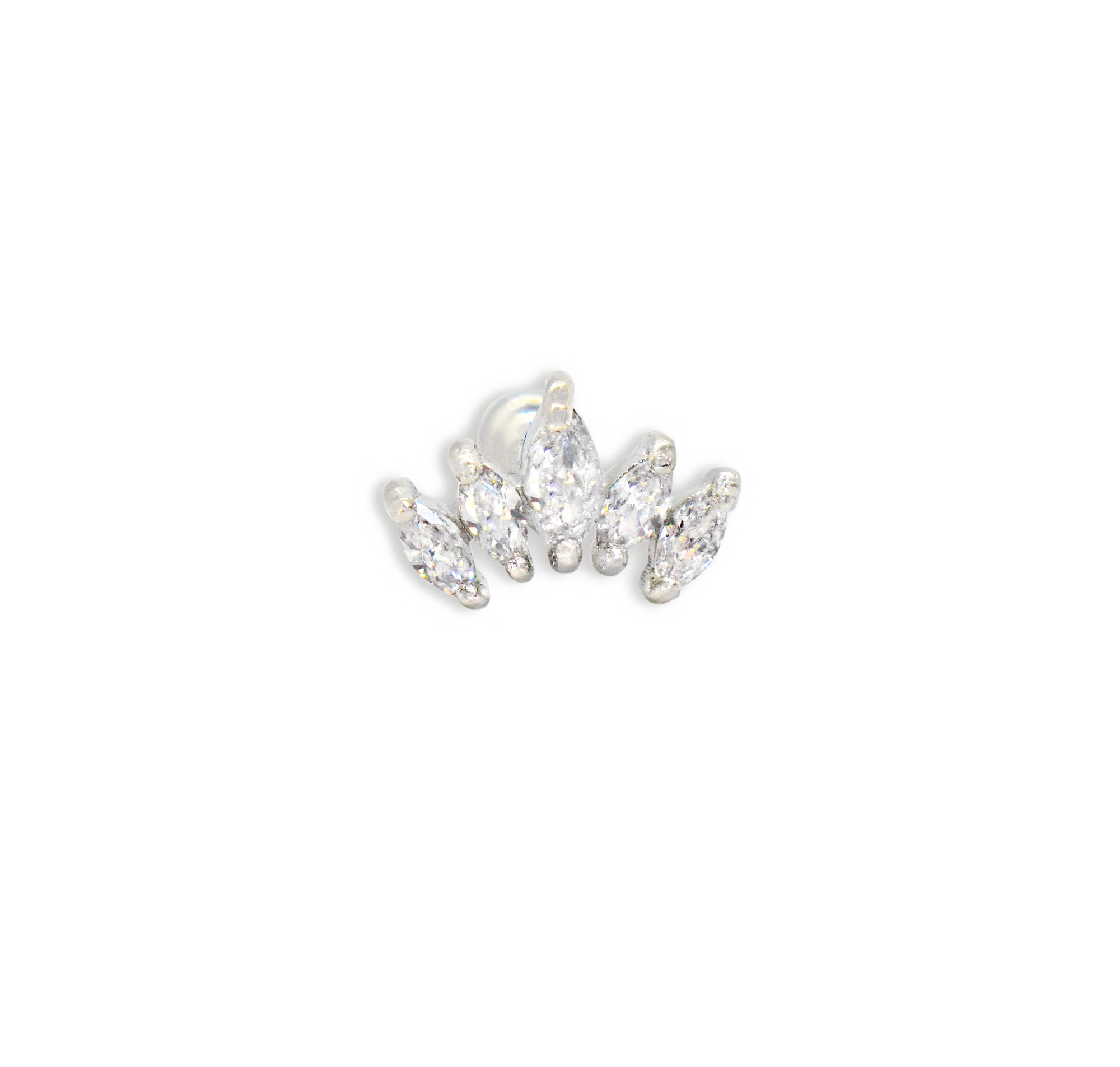 DIANA SILVER MARQUIS CROWN EARRINNG