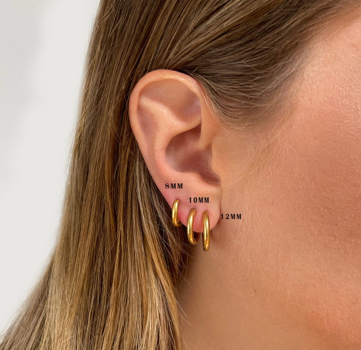 gold huggie earrings waterproof earrinngs