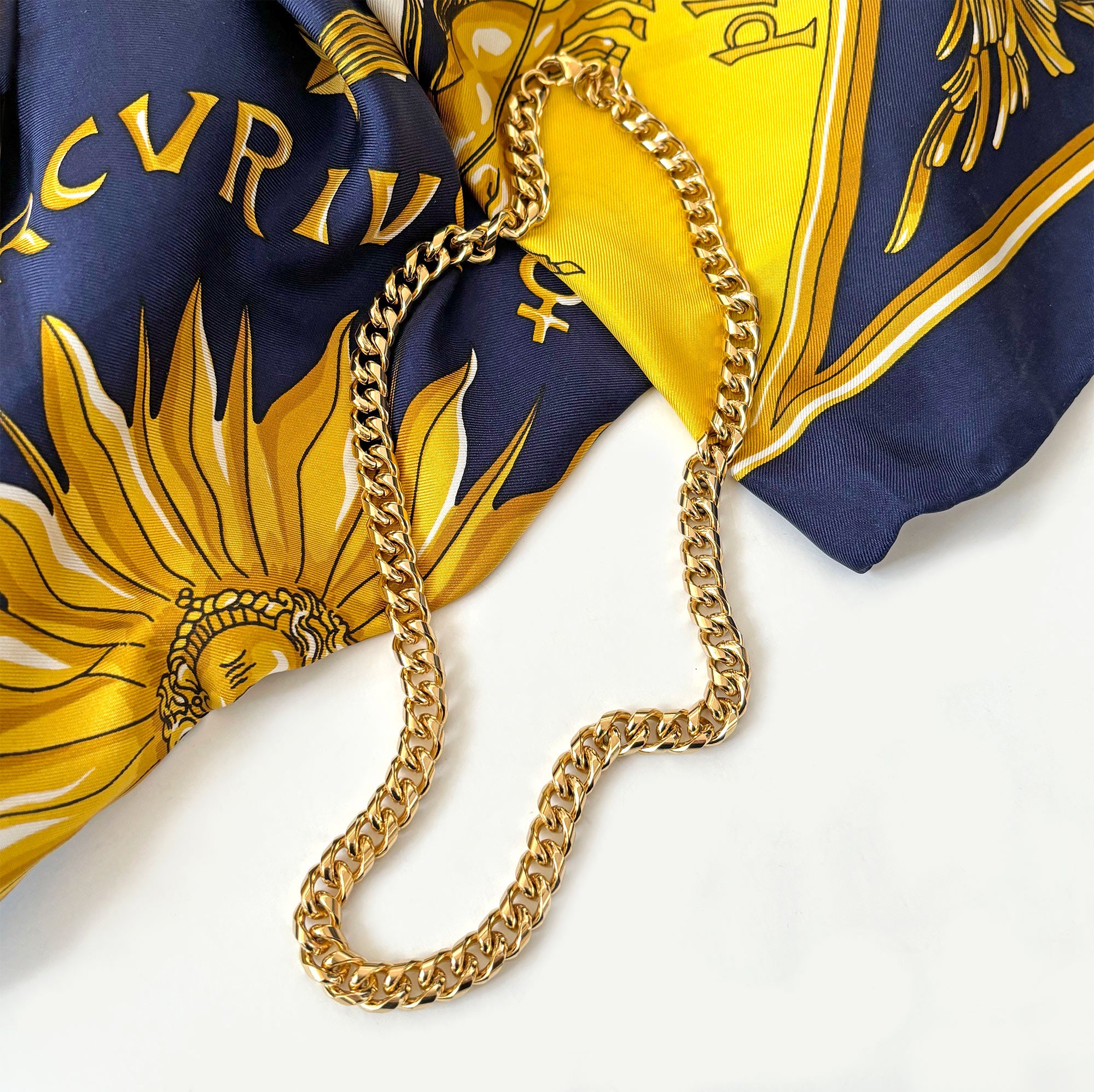 yellow silk scarf  bundle