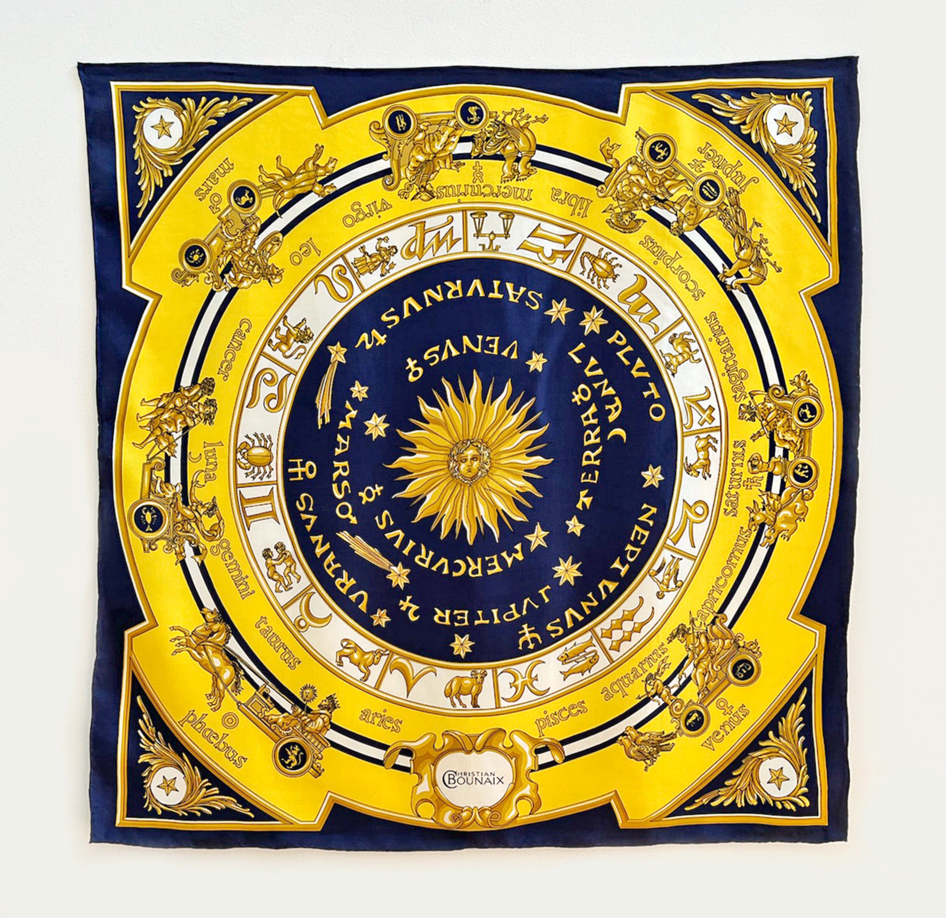 yellow celestial silk scarf