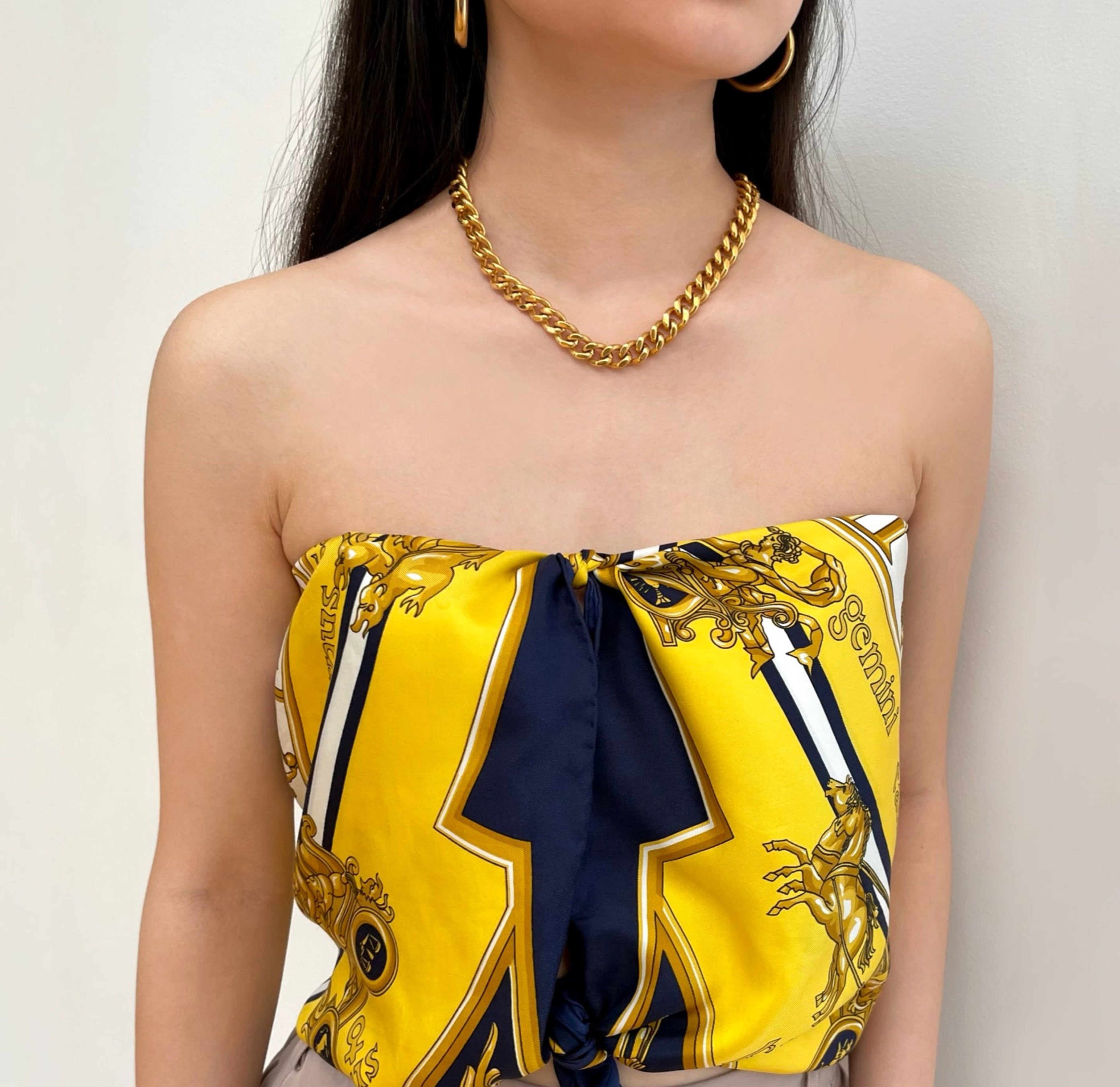 yellow celestial silk scarf