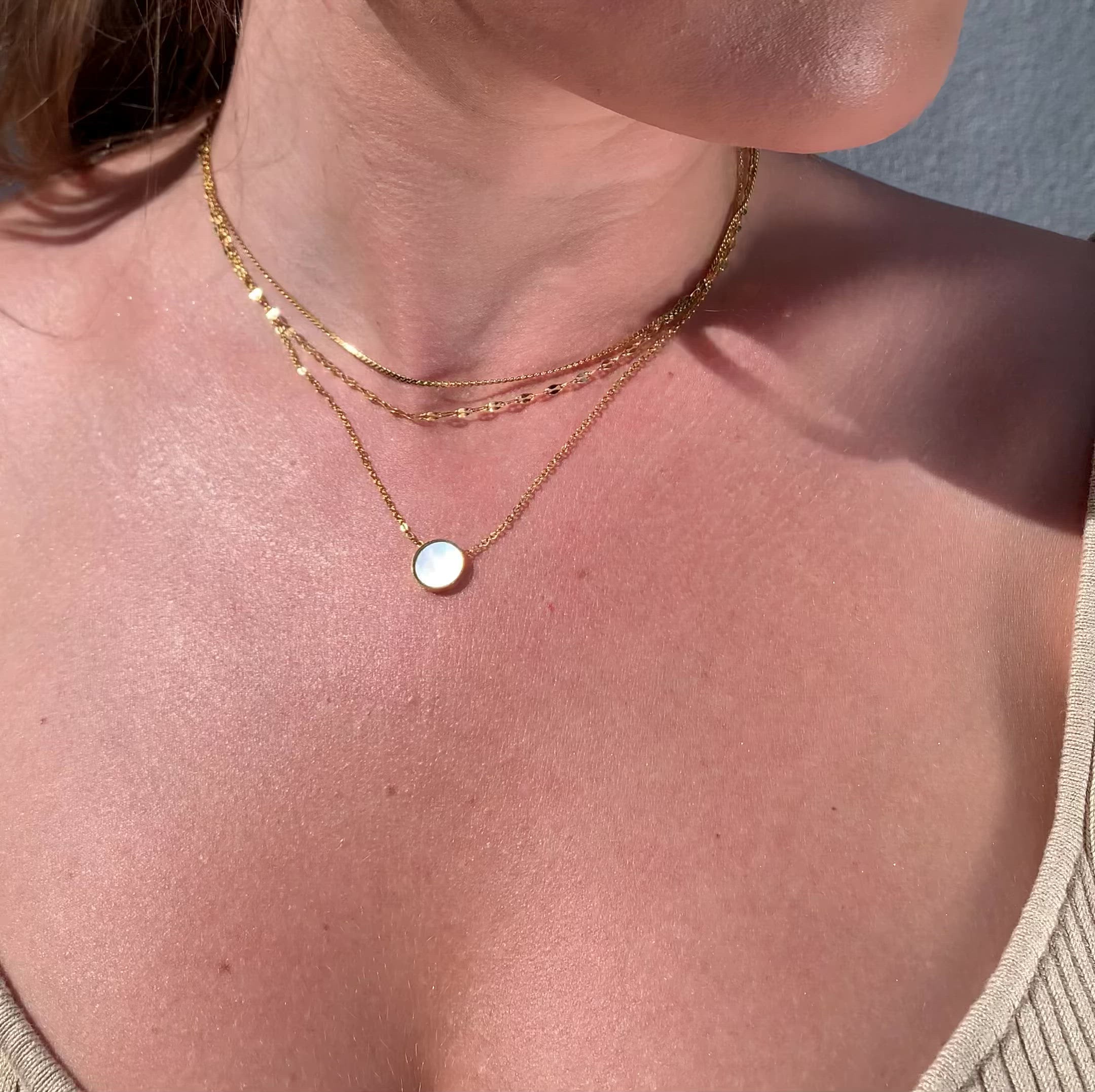 dainty gold chain necklace waterproof jewelry