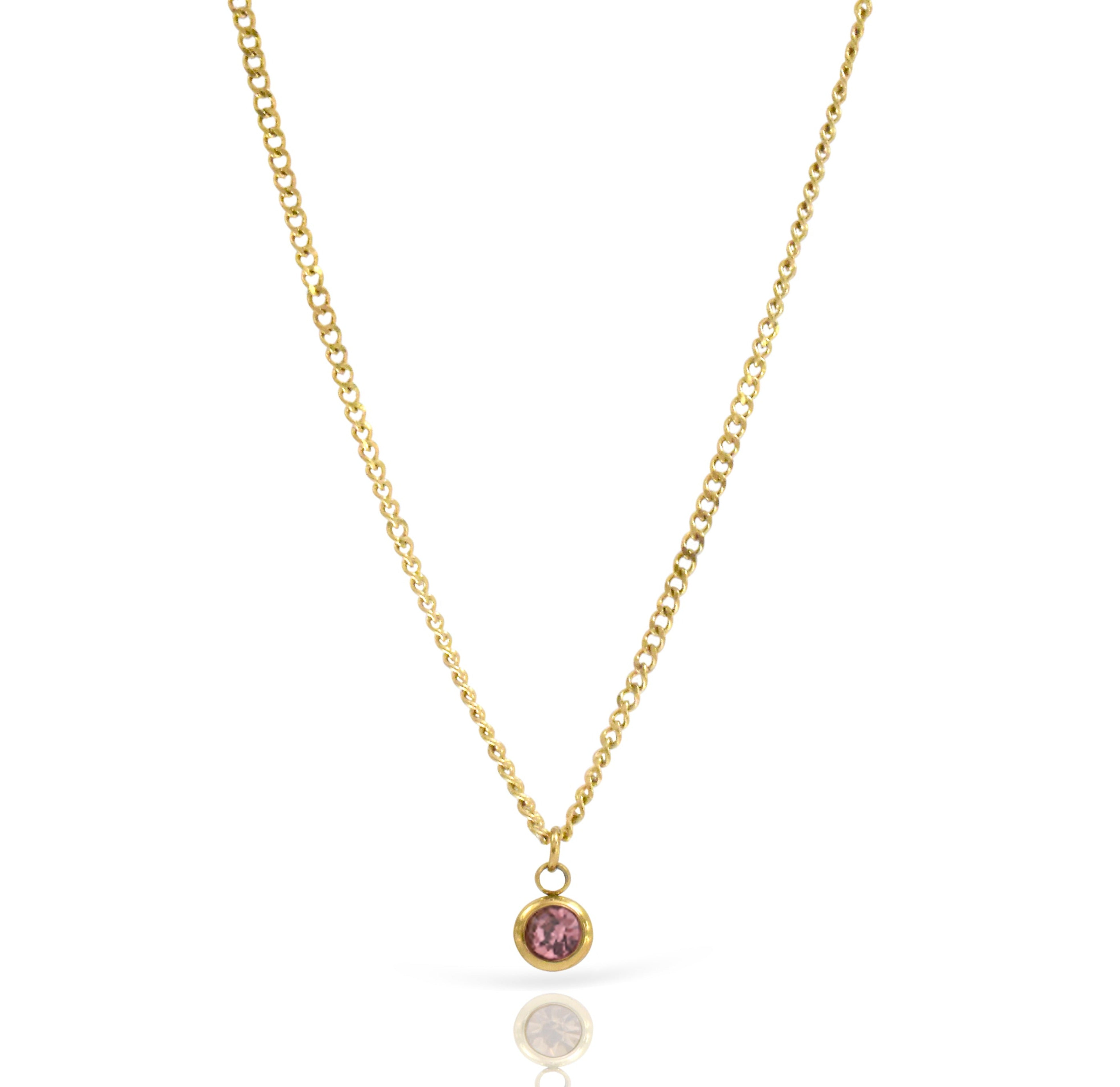 june birthstone necklace waterproof jewelry