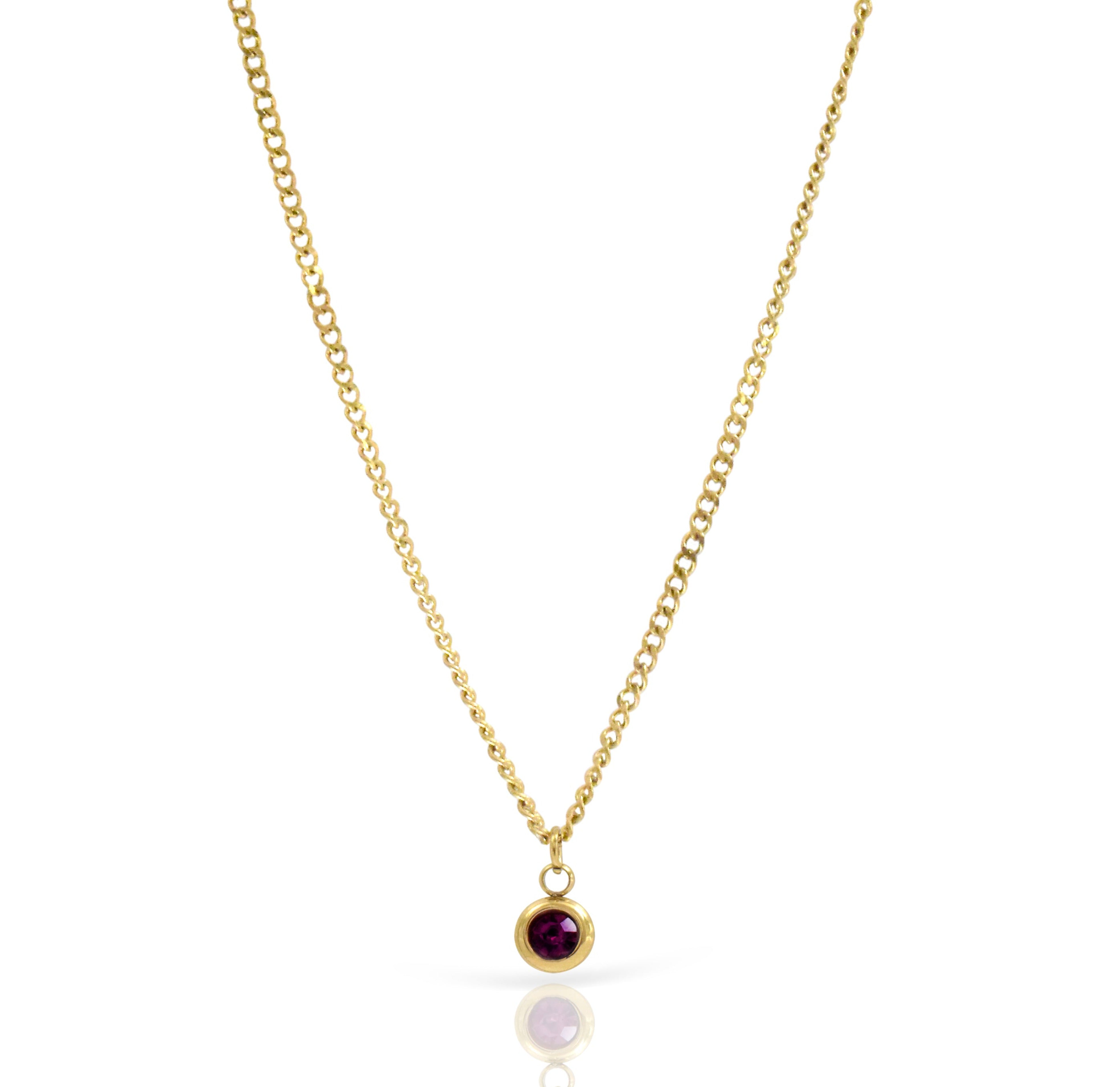 dainty amethyst necklace