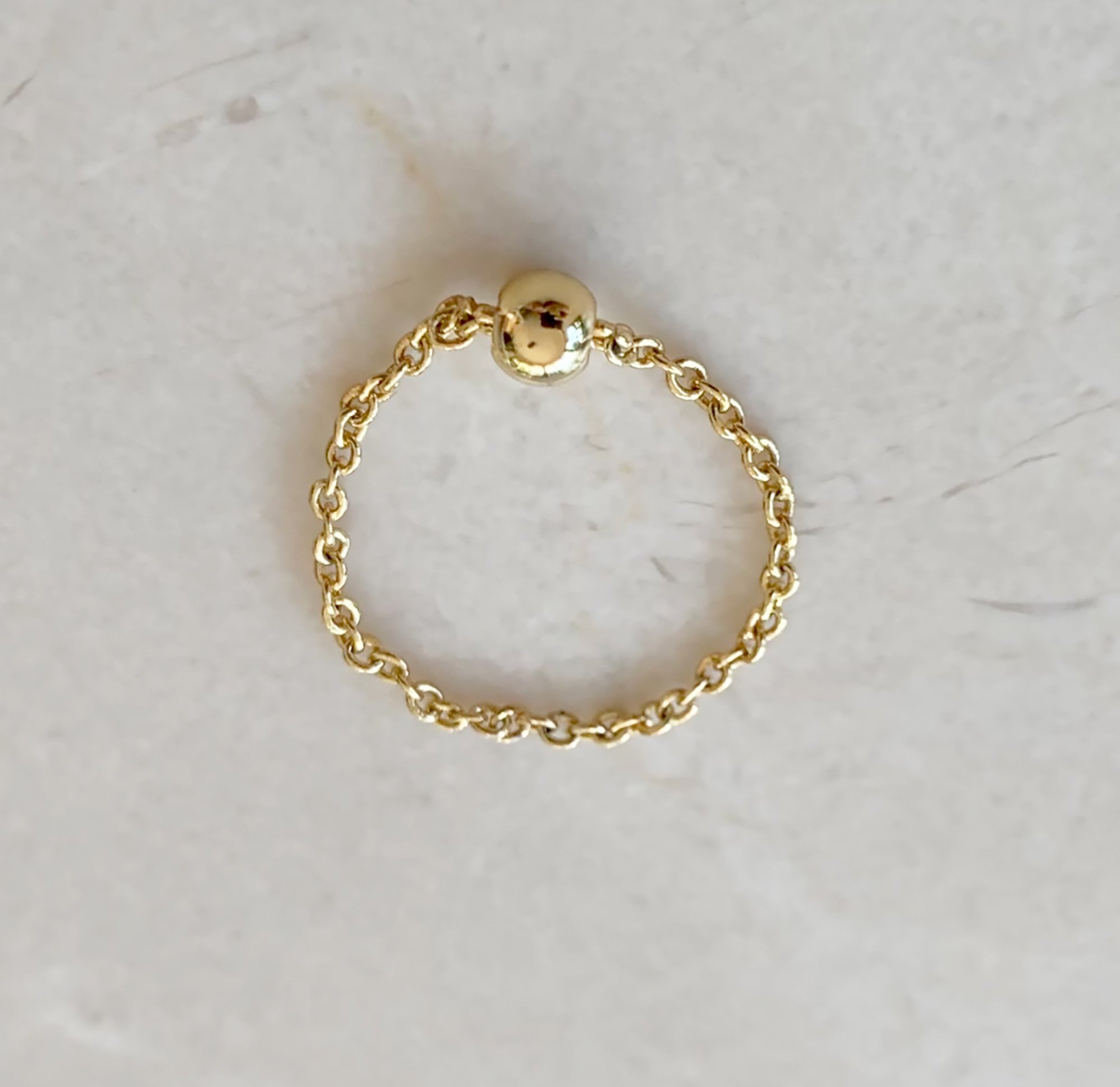 dainty gold chain ring waterproof jewelry