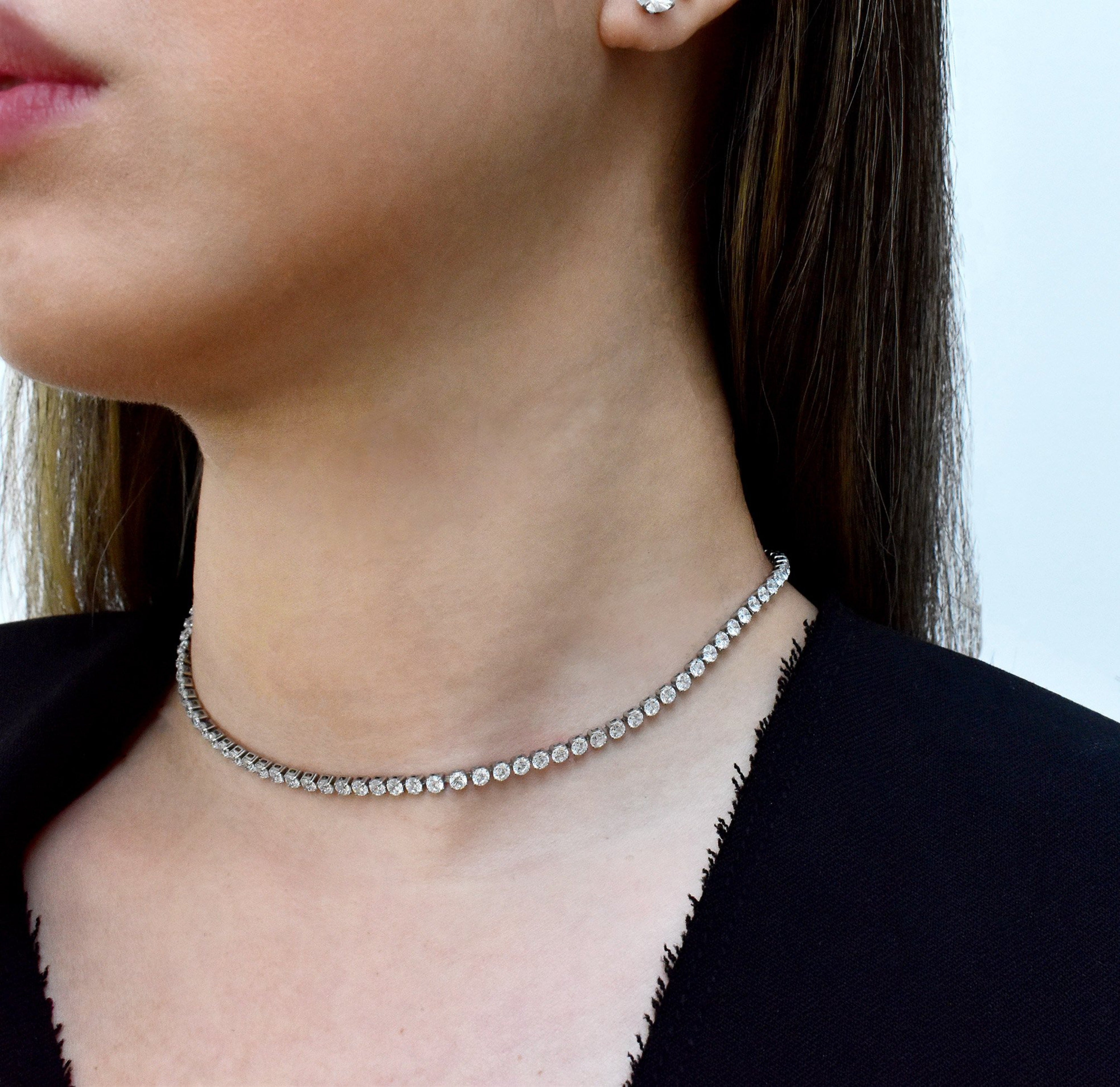 DAINTY TENNIS CHOKER NECKLACE