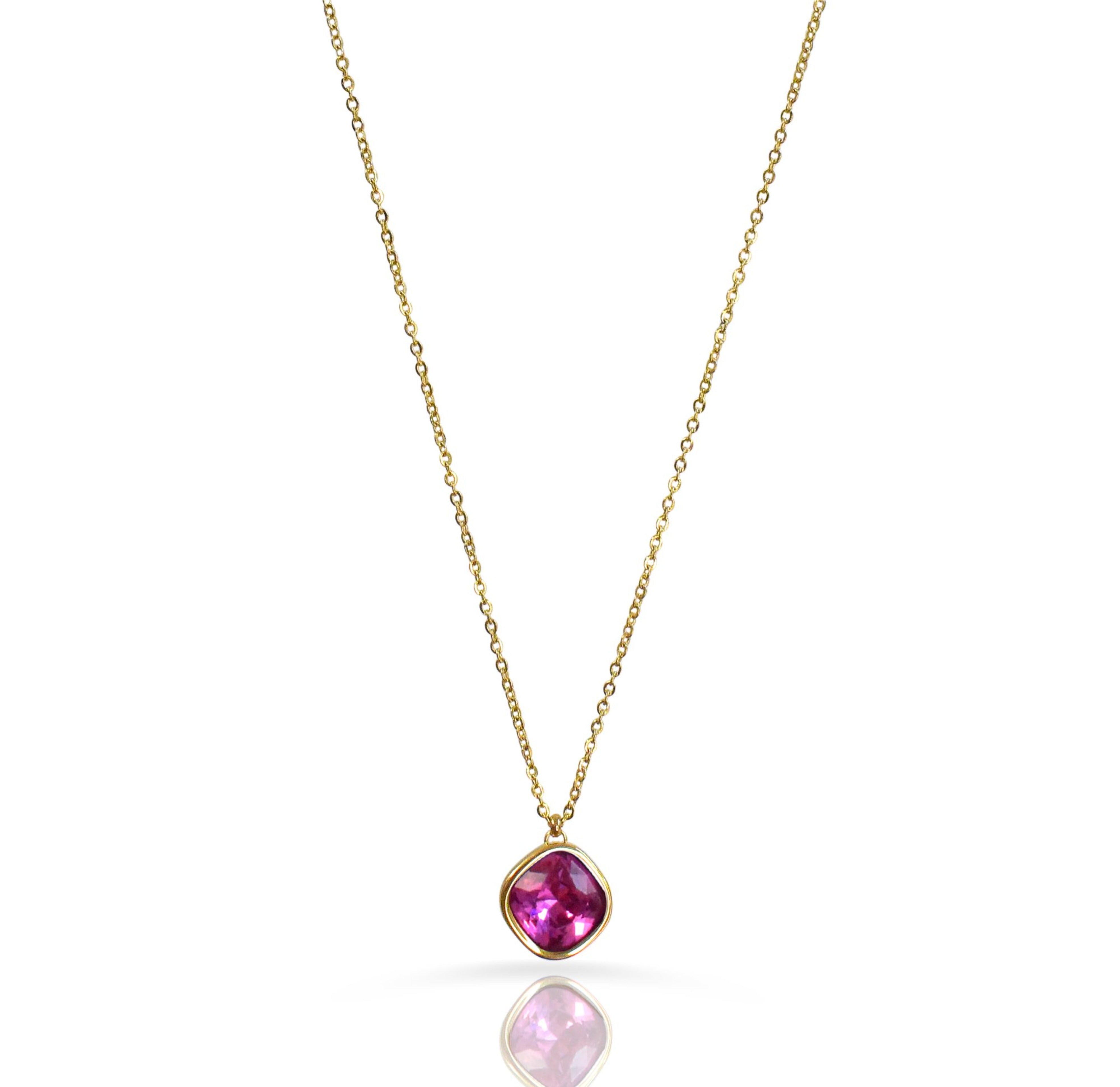 RUBY PENDANT NECKLACE WATERPROOF