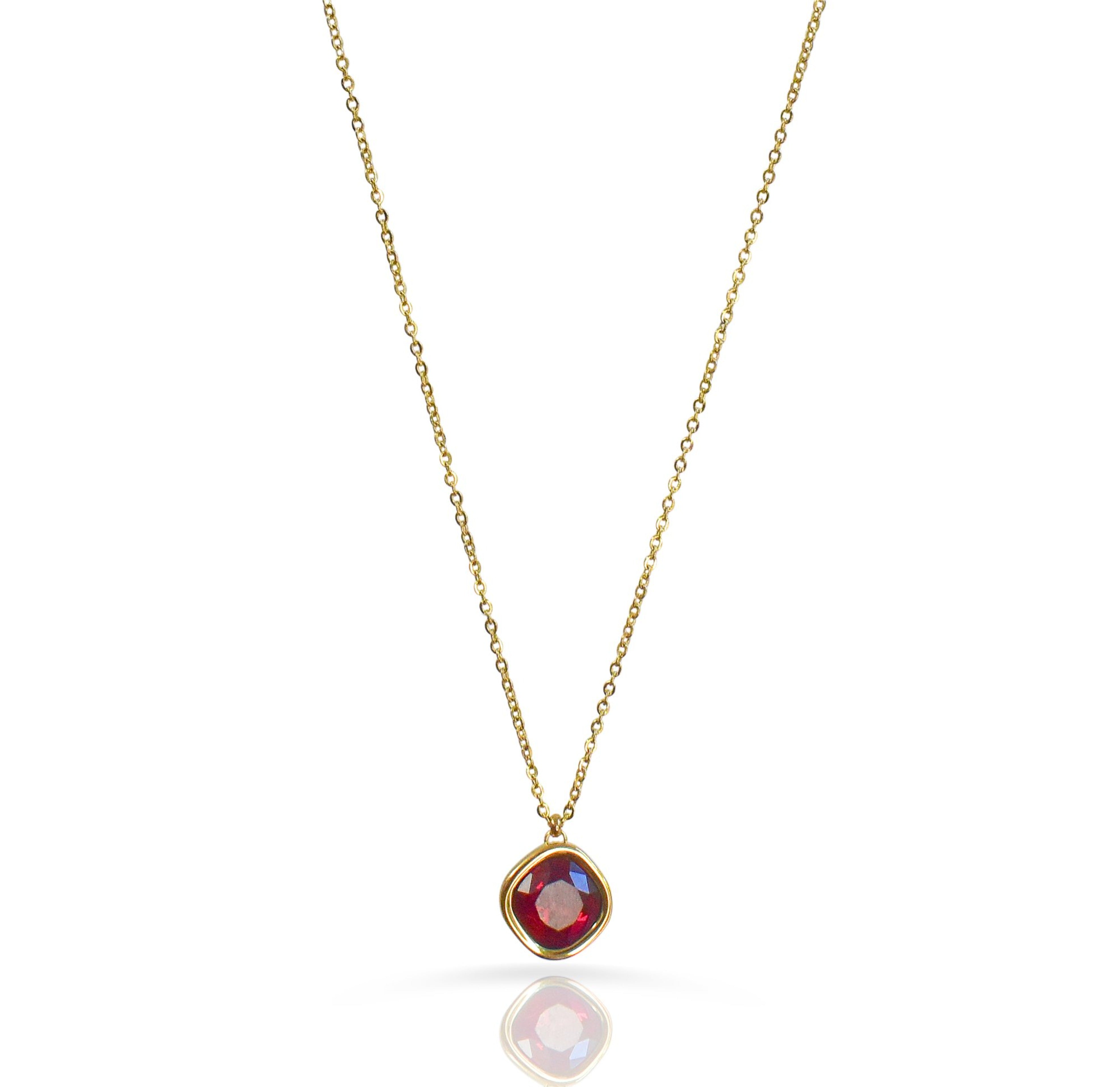DESIREE GARNET BIRTHSTONE PENDANT - JANUARY