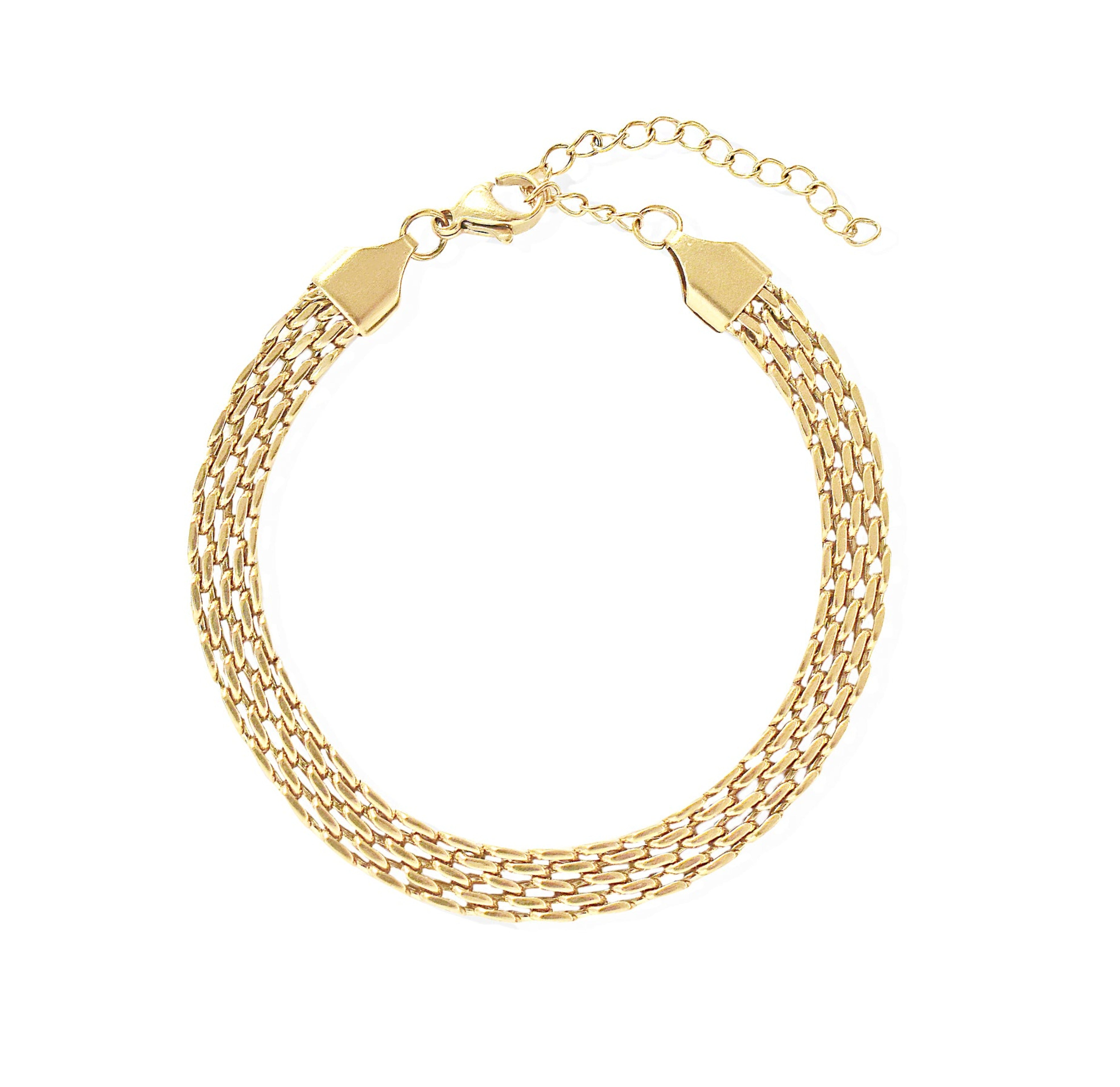 VENETTA GOLD BRAIDED LINK CHAIN BRACELET SAMPLE