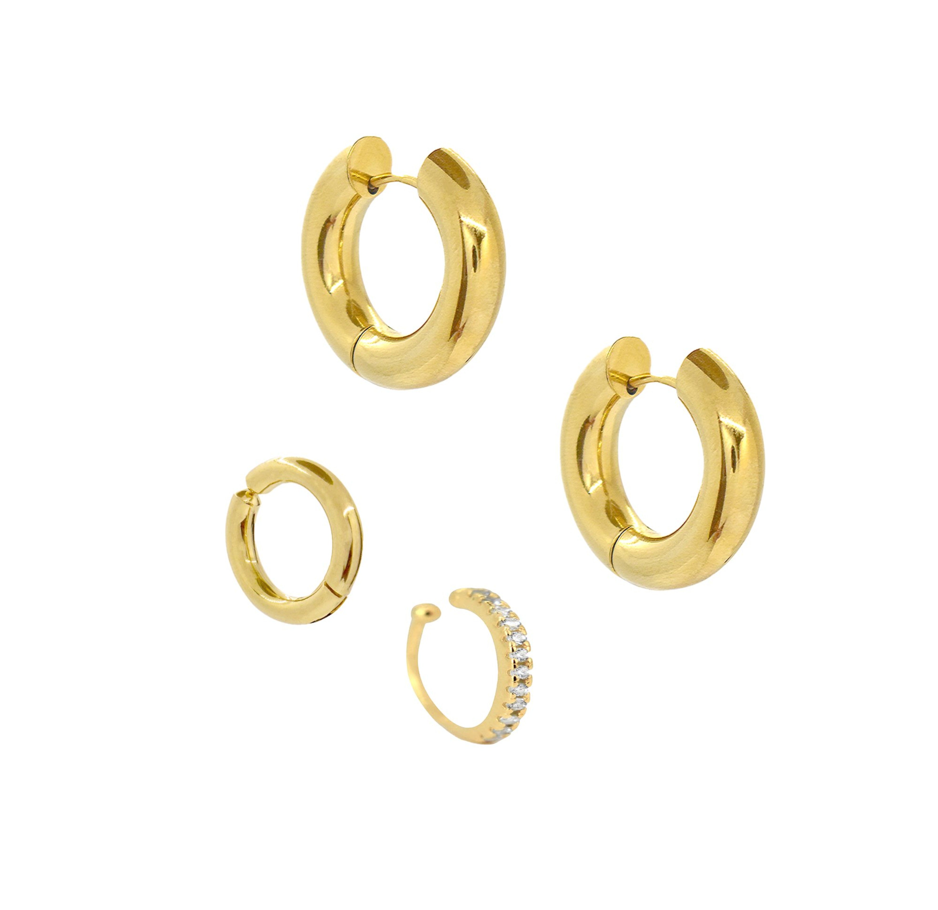 gold hoop stack