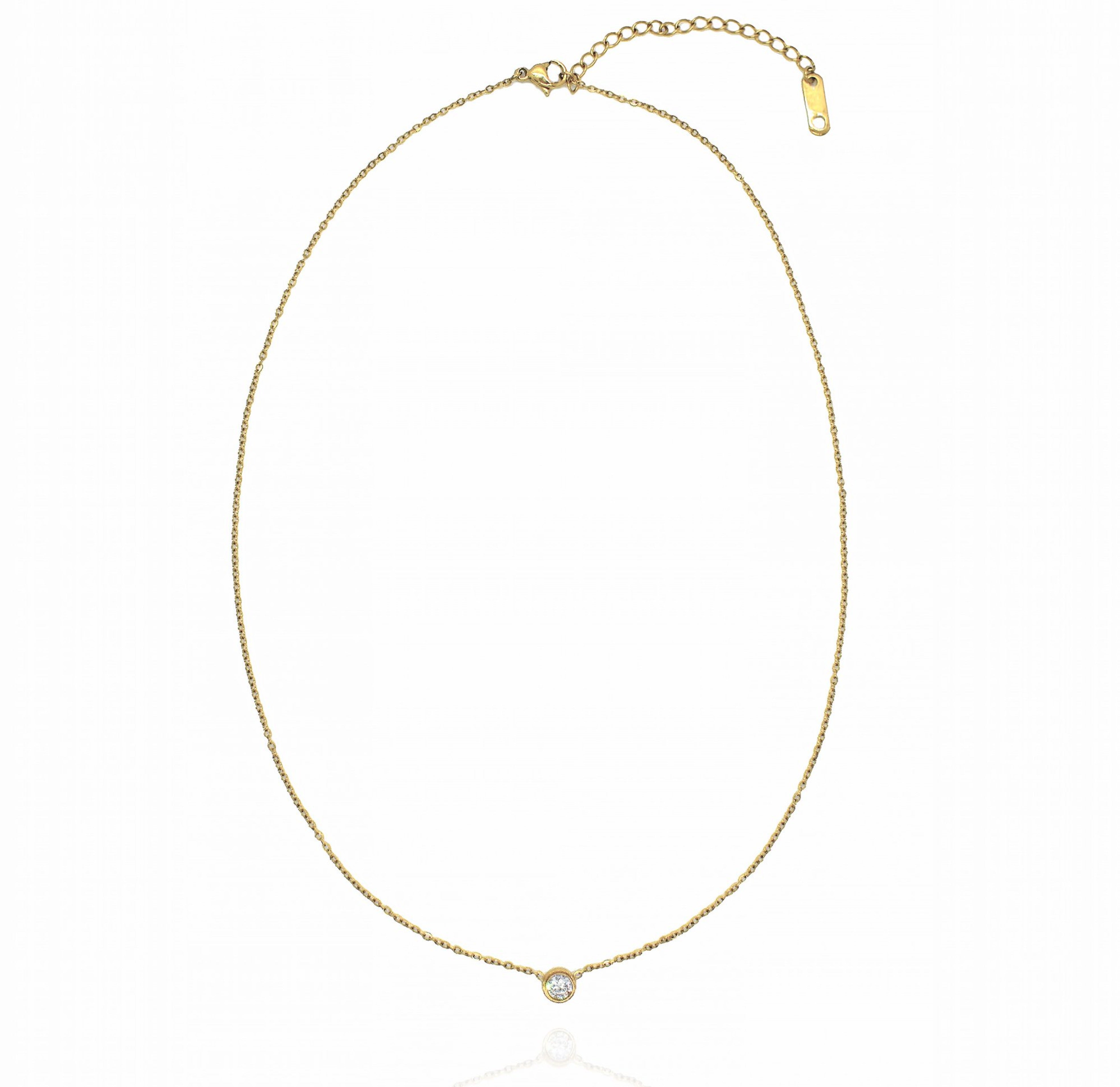 dainty diamond necklace