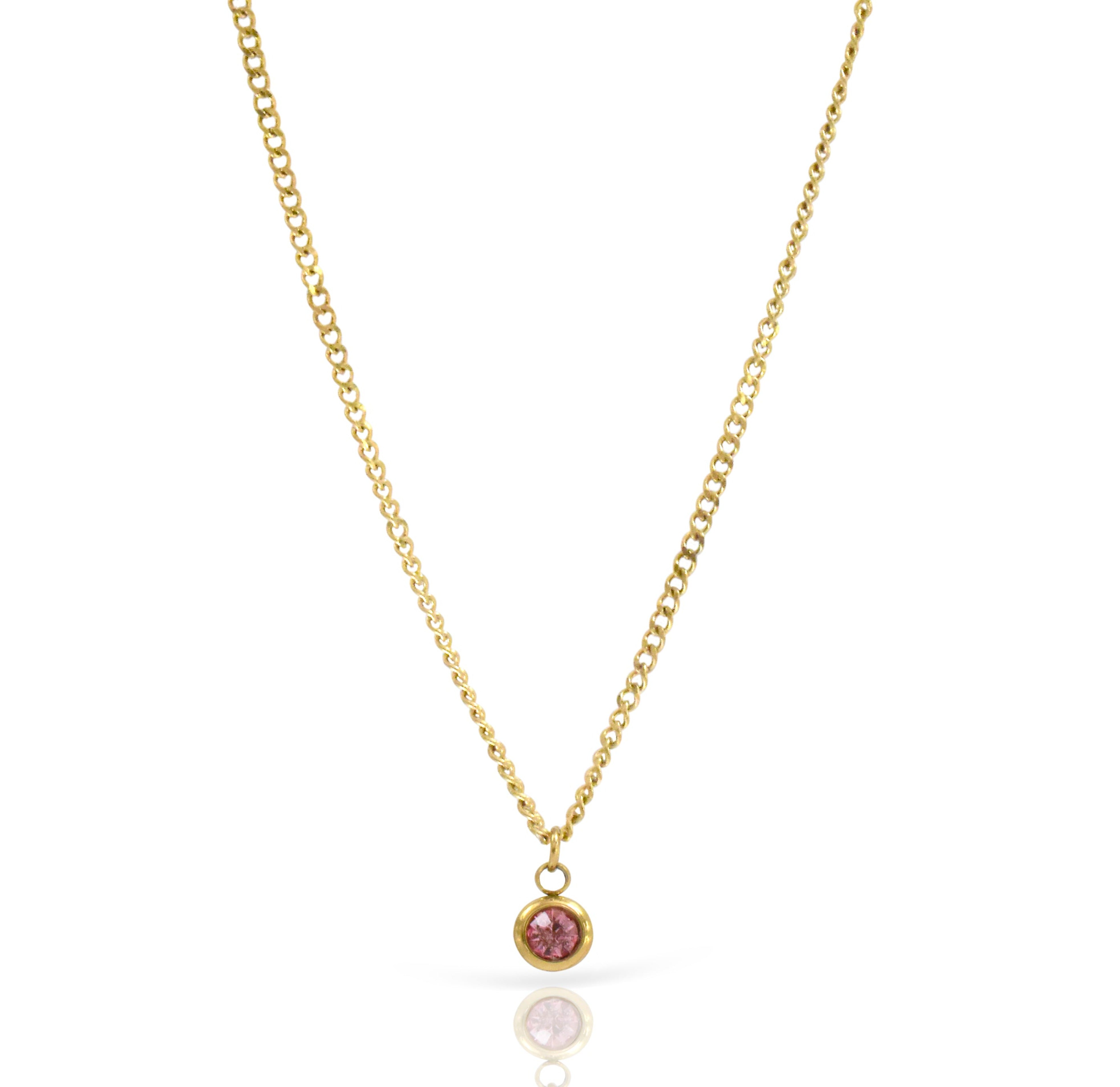 October birthstone necklace water resistant jewelry