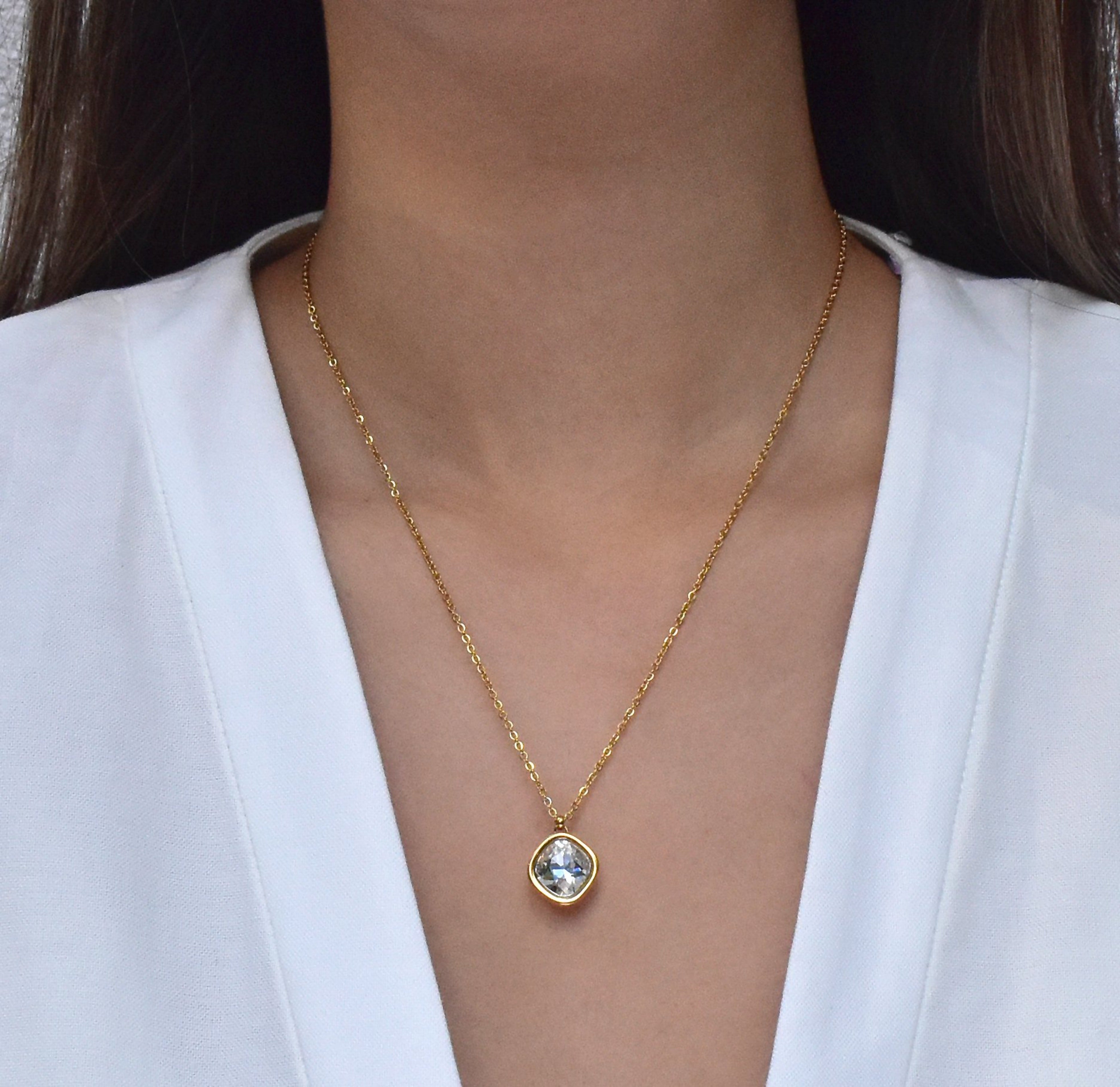 topaz birthday pendant necklace