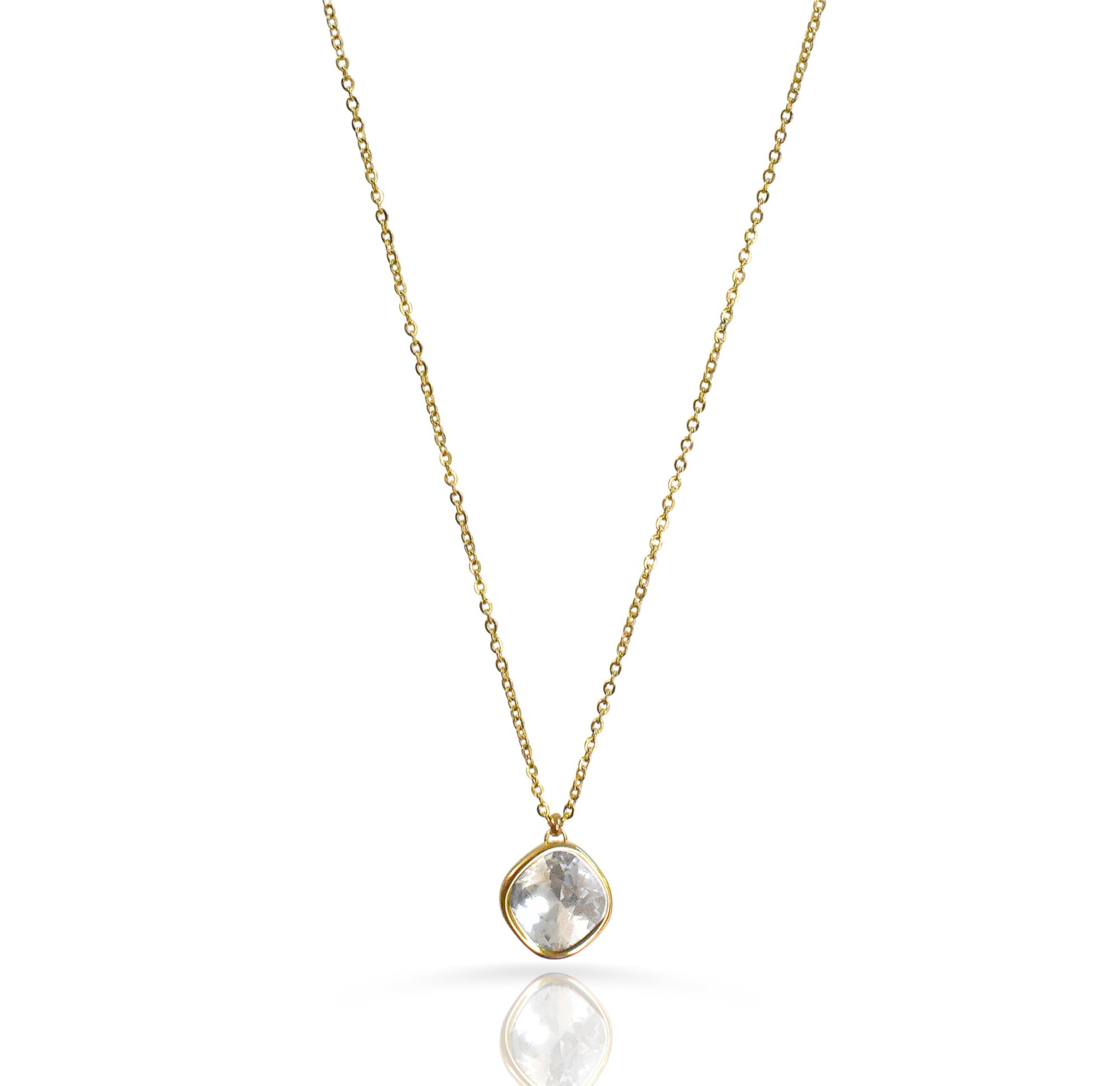 white topaz pendant necklace